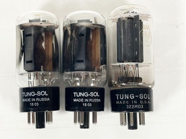 TUNG-SOL 6L6GC STR Vacuum Tubes 3pcs Mixed Lot 2x Russia 1x USA Tested