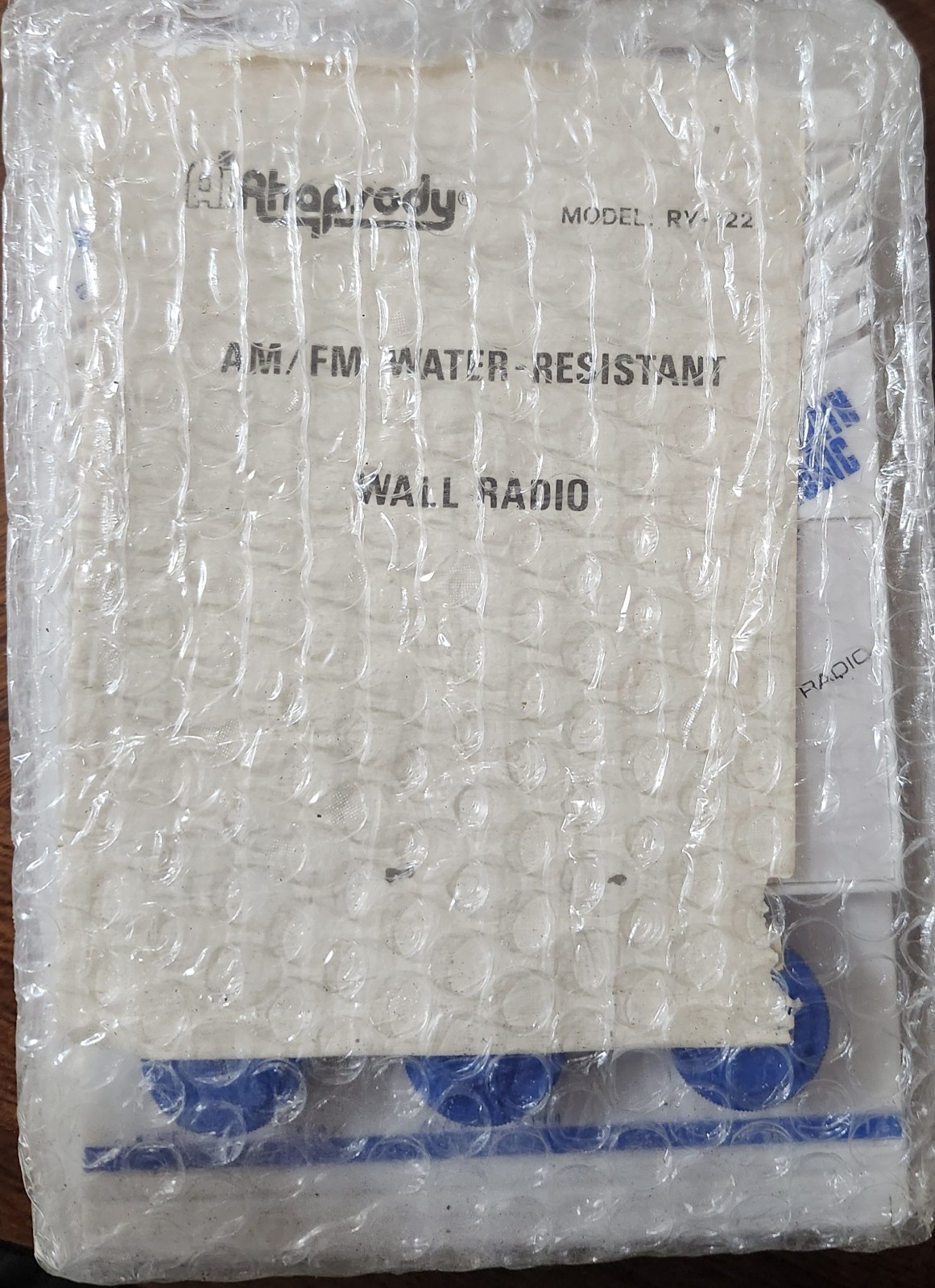 Vintage Ai Rhapsody Water Resistant AM/FM Radio RY-122 New In Box