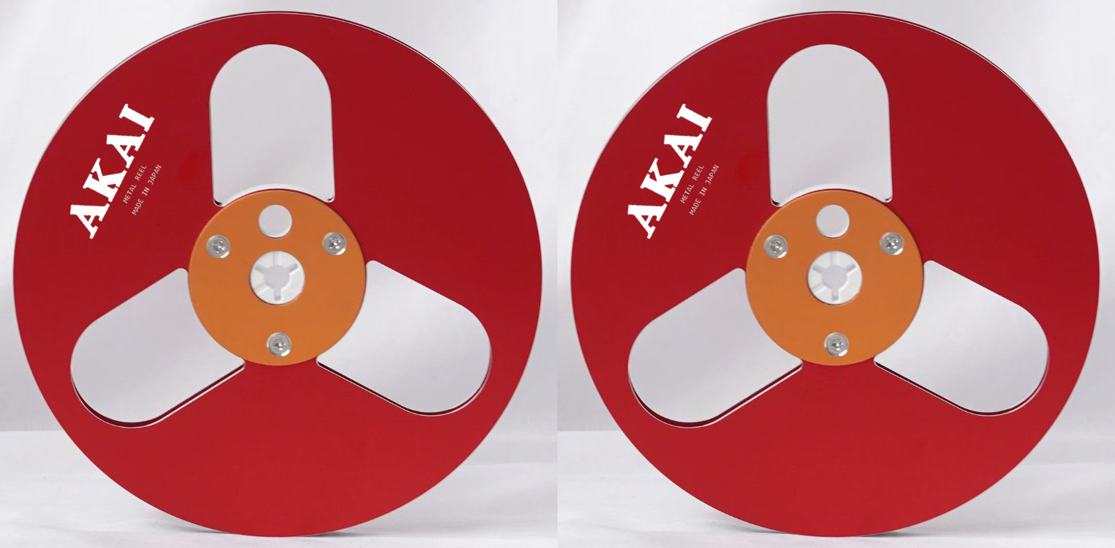 One Pair Blue Black TAPE REEL Akai 7” inch Light Metal Aluminum Take Up Reel