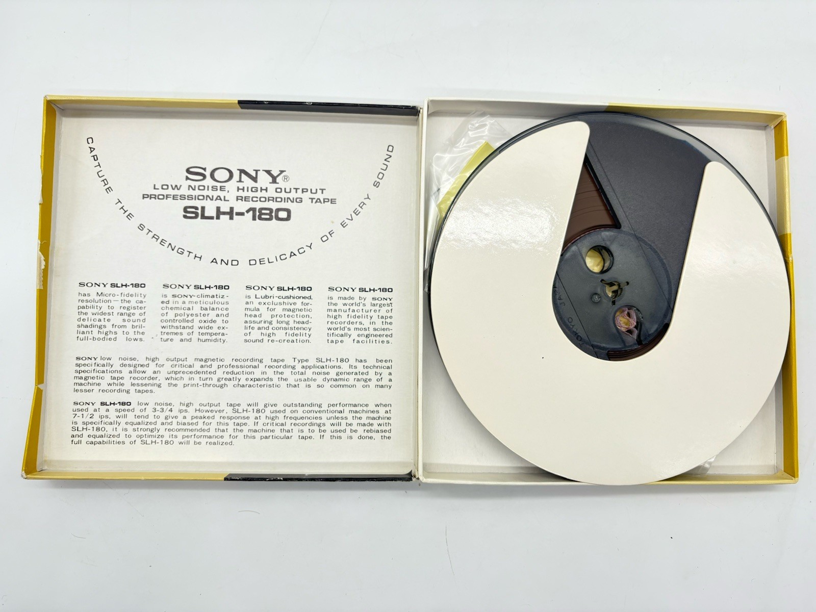 Sony SLH‑180 Reel‑to‑Reel Tape 1/4″ x 1800ft 1.0mil Splice‑Free – Appears Unused