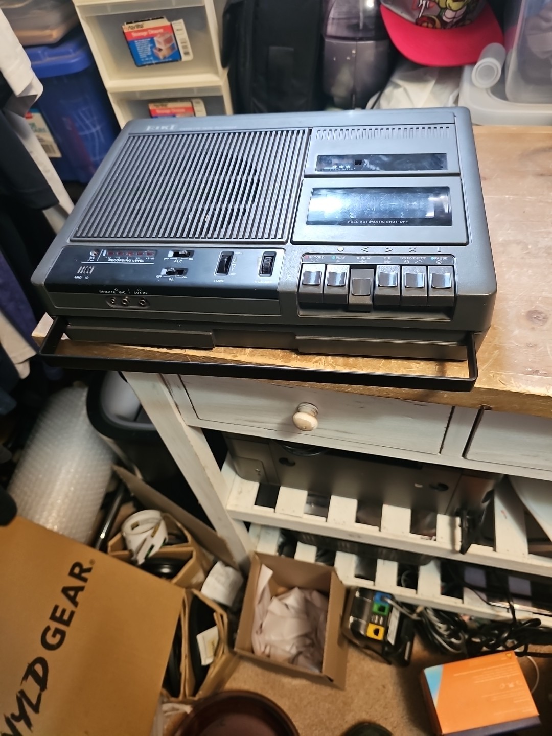 EIKI 5090A Cassette Tape Recorder Portable w/Multiple Headphone Ports Tested