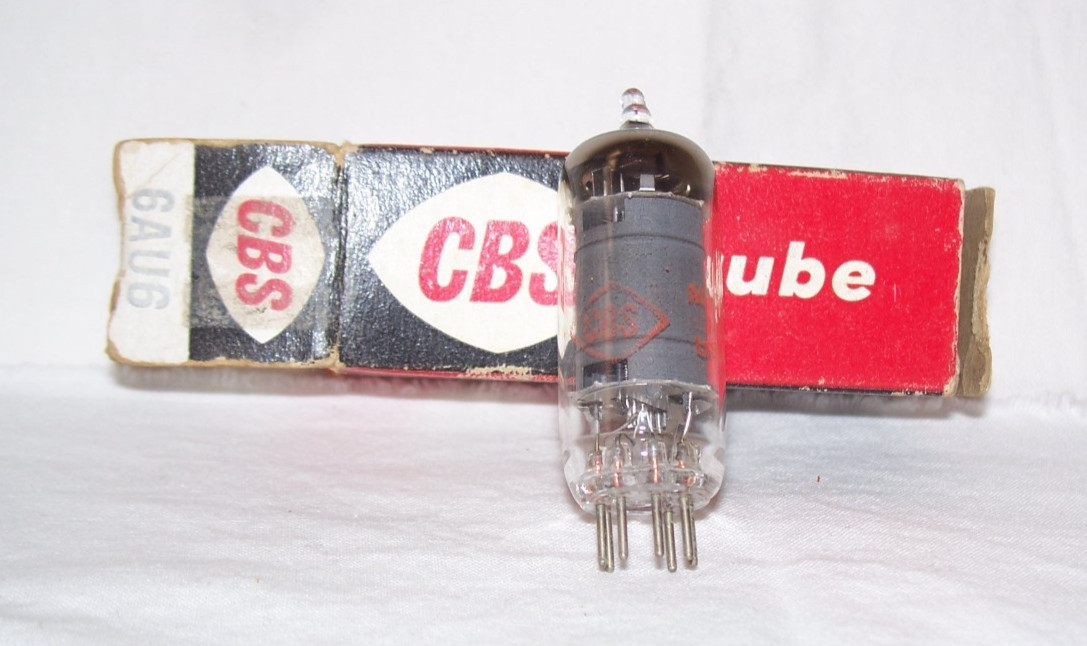 NOS CBS 6AU6 radio tube in original box,tested strong!,6AU6A