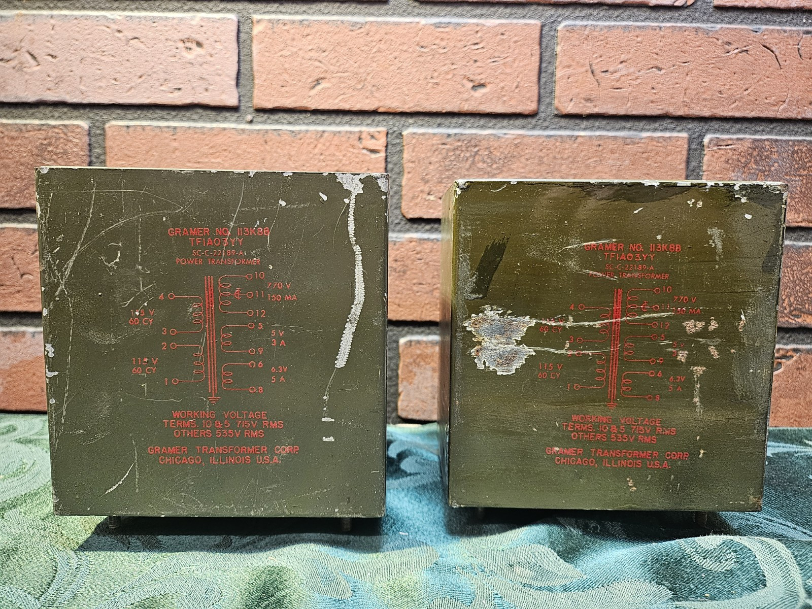 Lot Of (2) Gramer-Halldorson Power Transformers II3K88