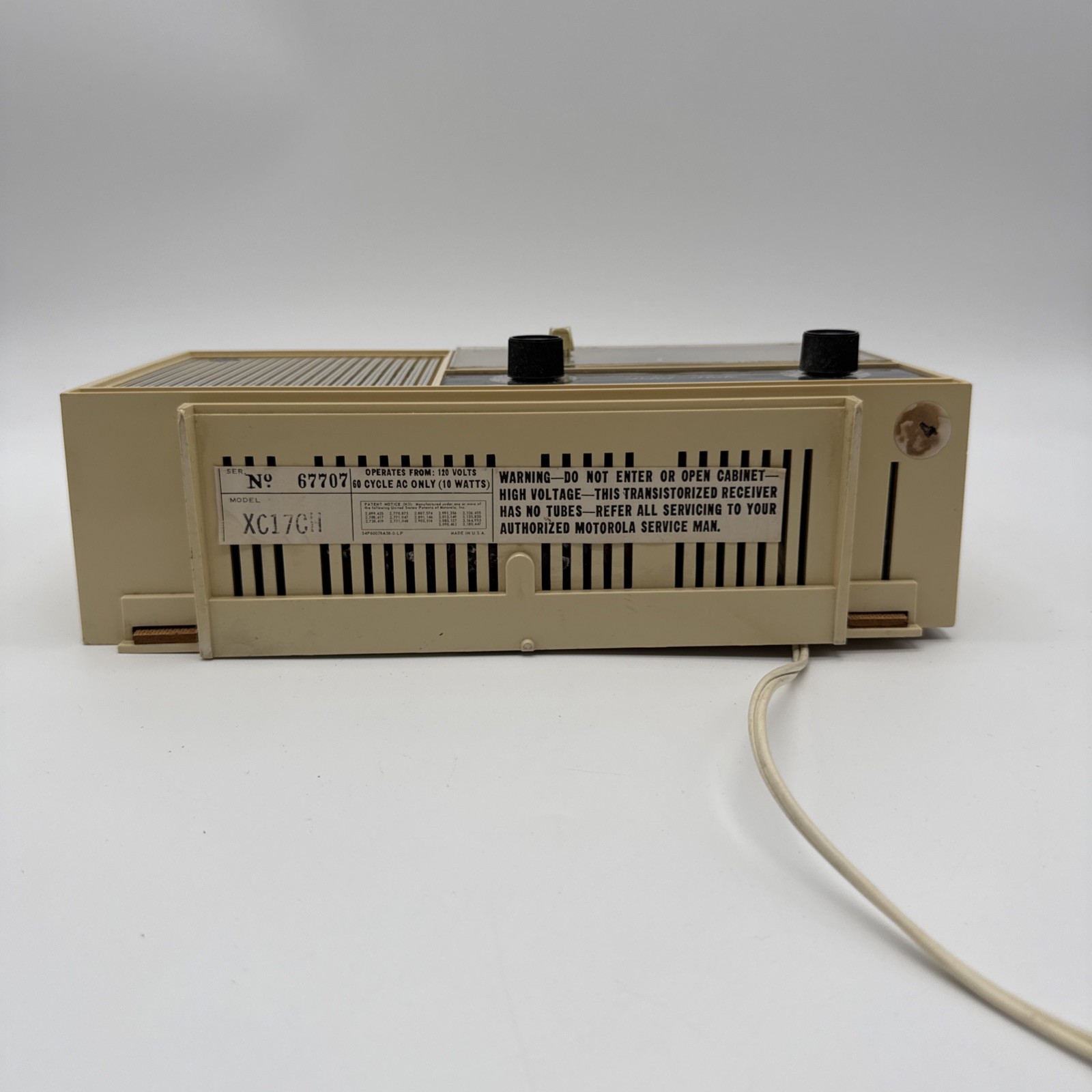 Vinatge Motorola Solid State Clock Radio XC17CH Works