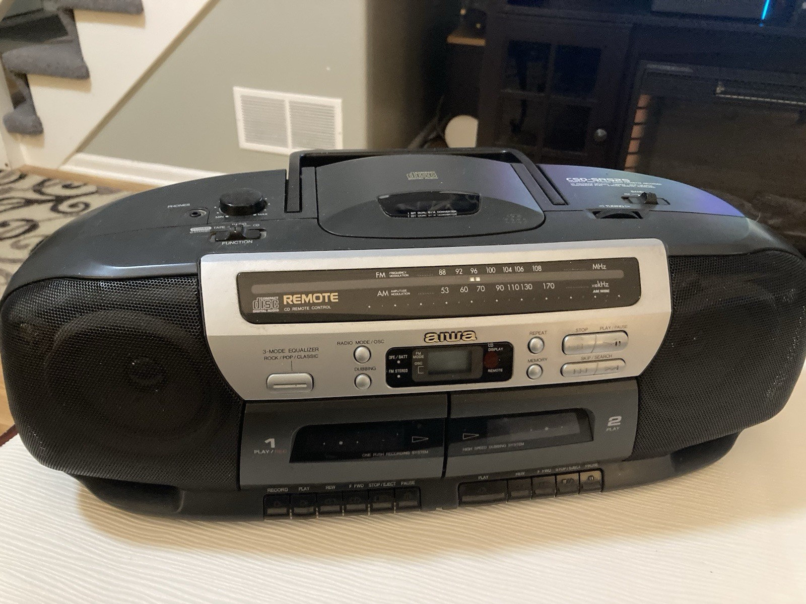 AIWA CSD-SR525 CD, Cassette, AM/FM Radio Boombox.** FULLY TESTED** SOUNDS GREAT