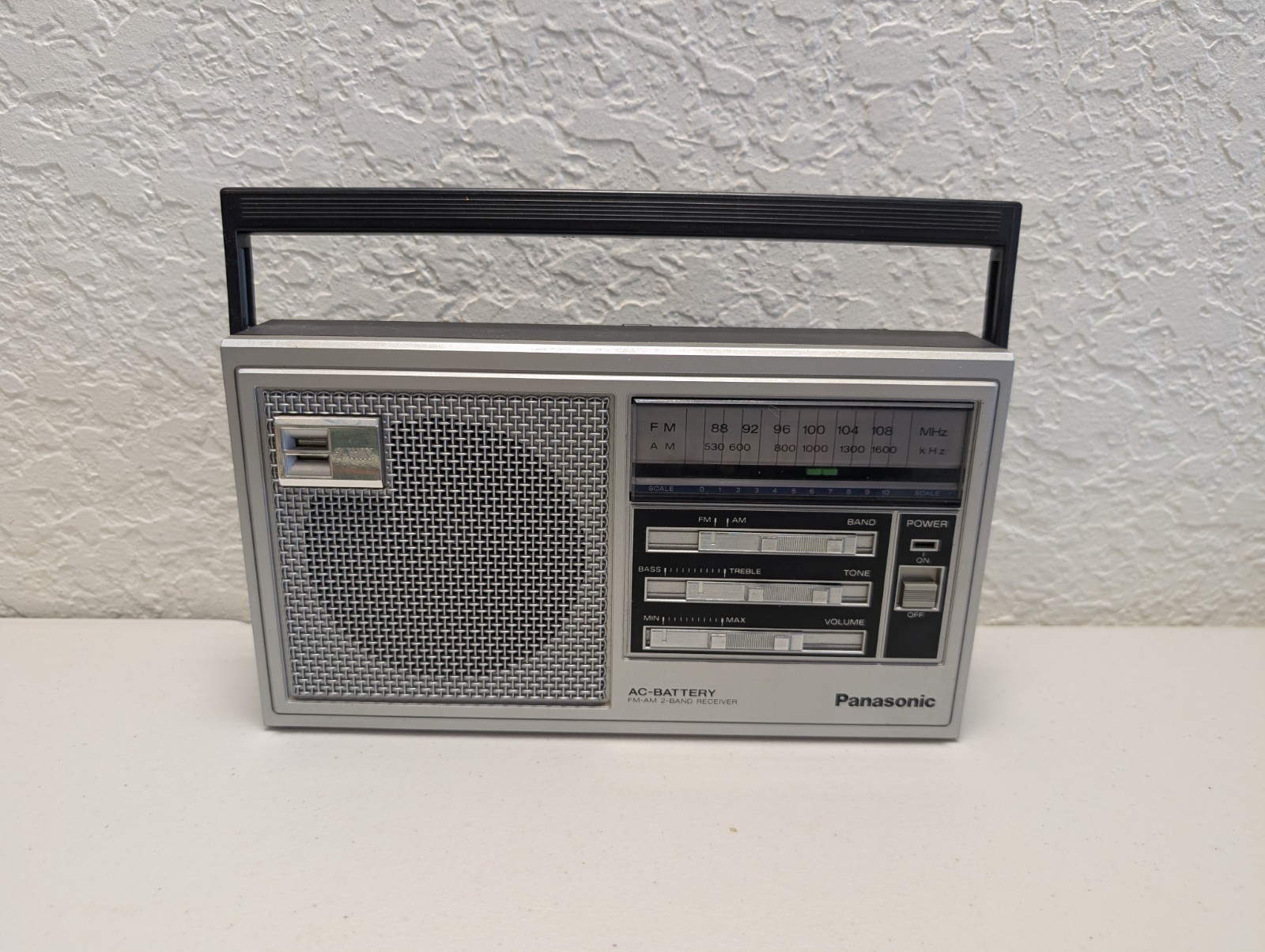 Panasonic Radio RF-559 AC Battery FM/AM 2 Band Receiver 2 Way Radio Silver
