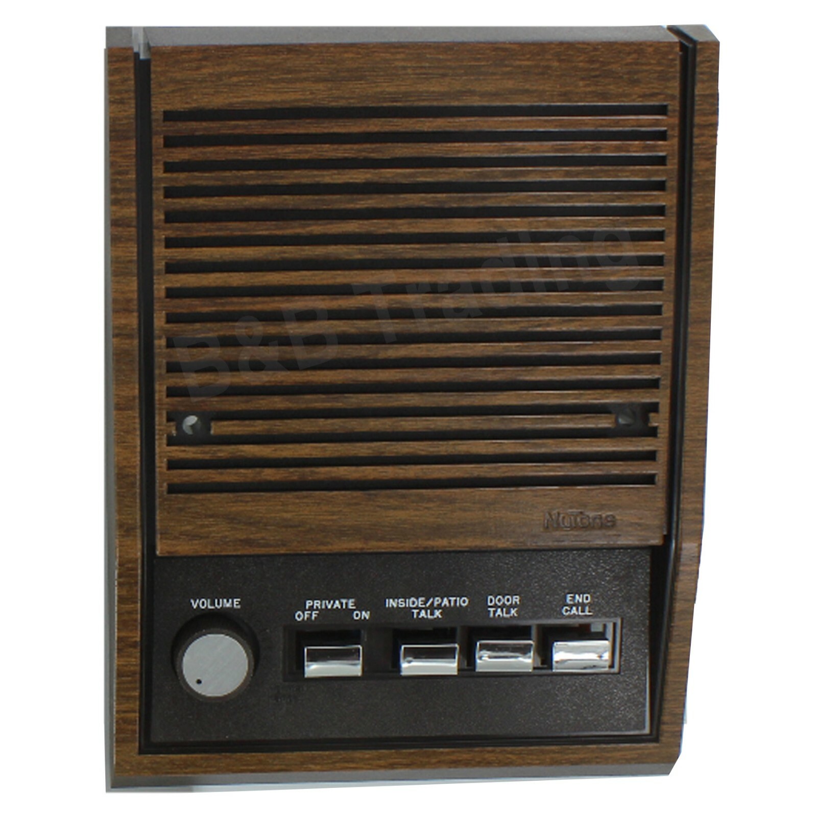 Vintage NuTone IS-405D 5″ Indoor Intercom Speaker Walnut Finish