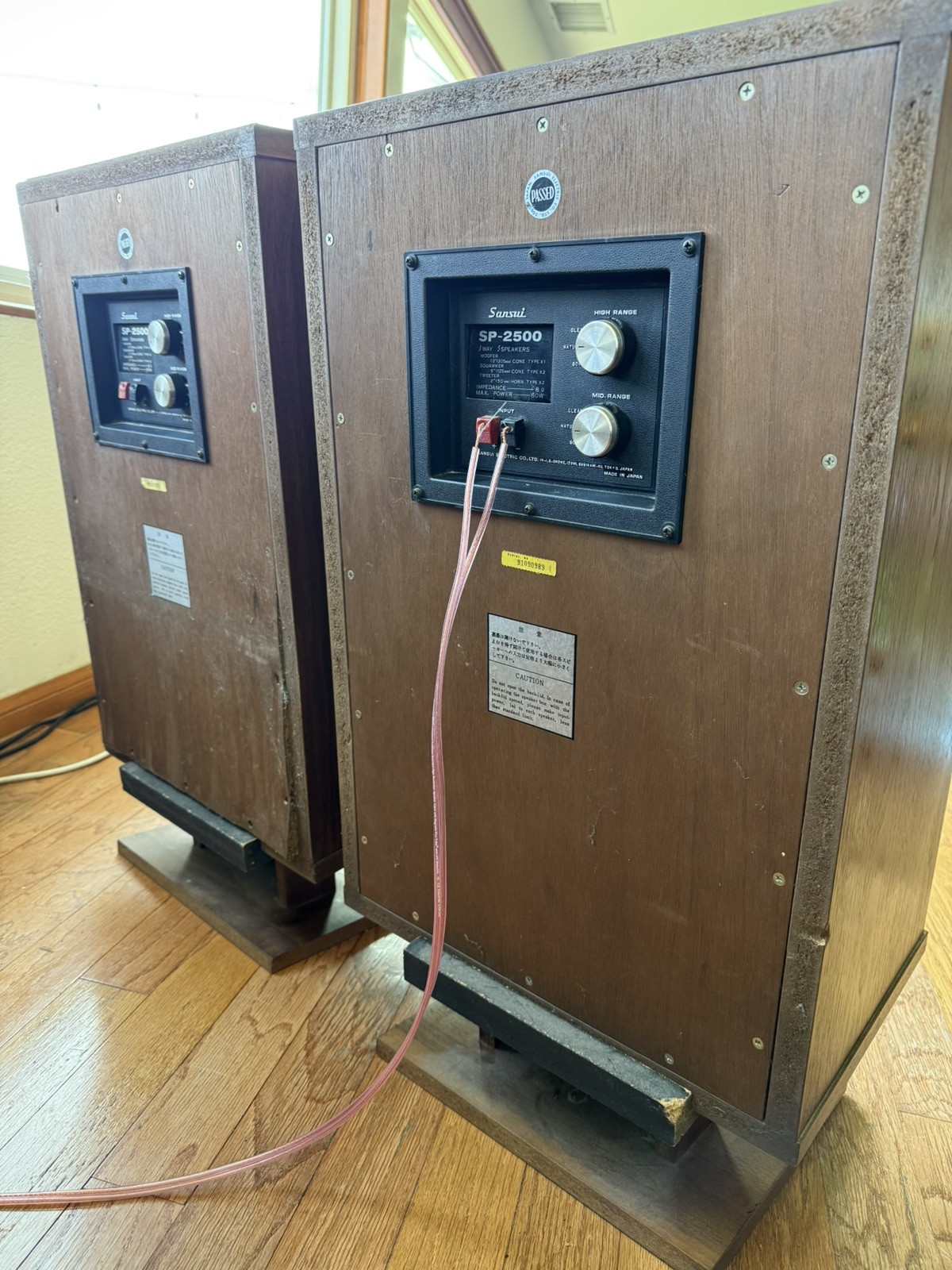 Vintage SANSUI SP-2500 speakers tested and working