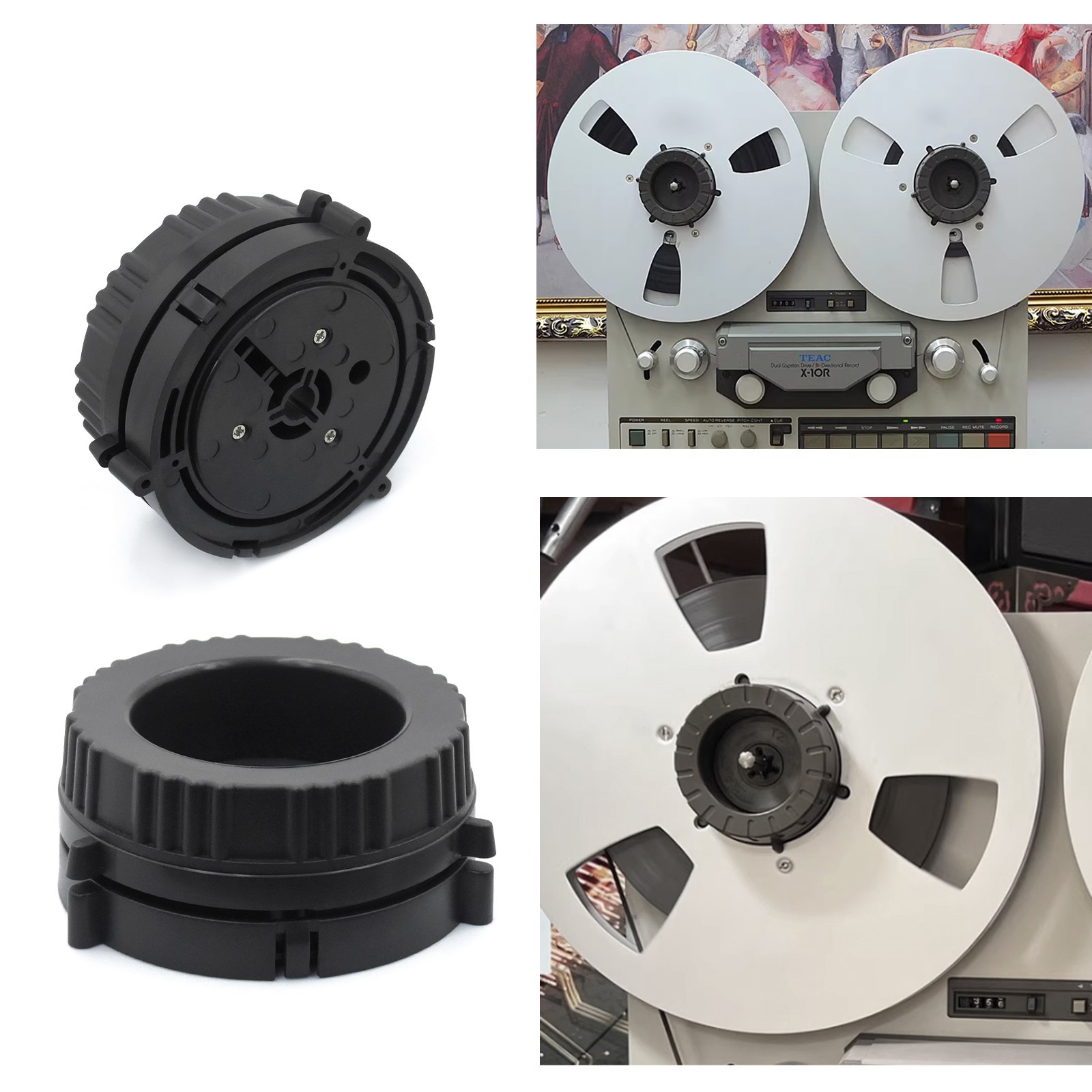 1 Pair PIONEER RT701/RT707/909 NAB Hub Adapters For Reel To Reel Tape Recorders