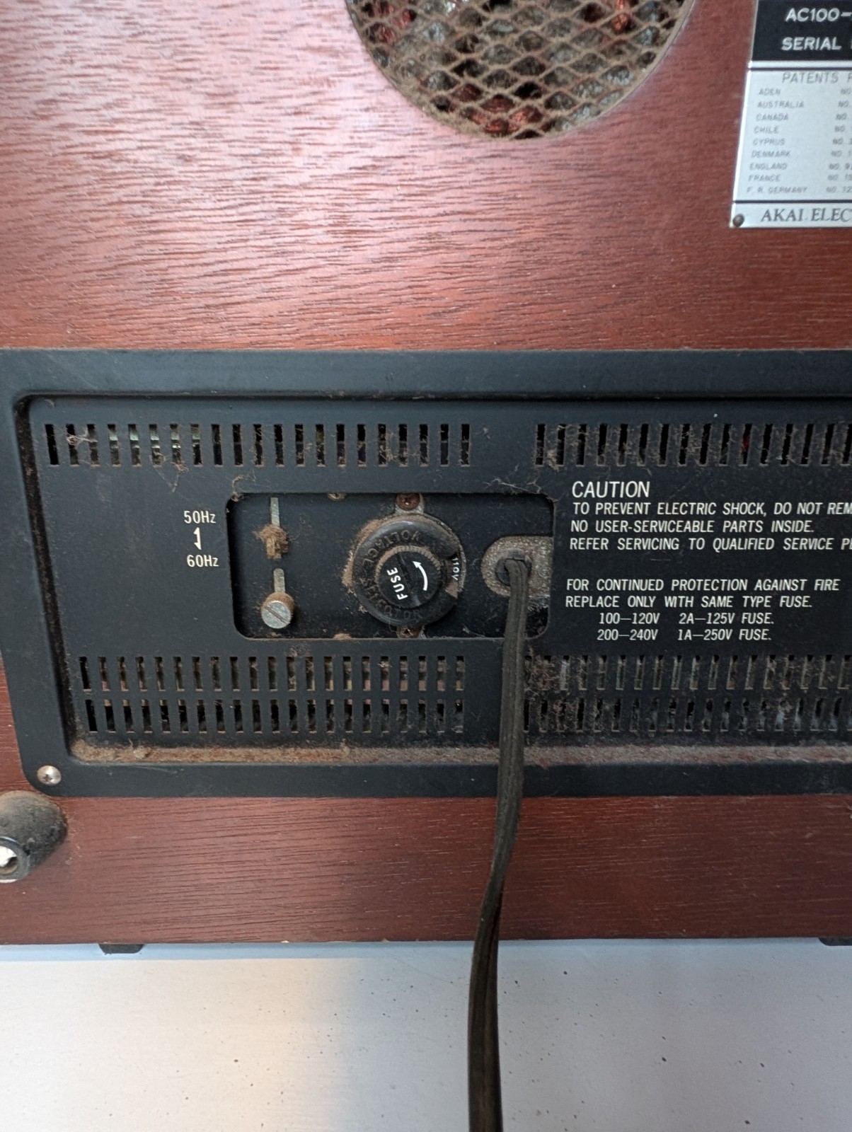 Vintage Akai X-200D Open Reel Tape Deck Good Fuse 100W