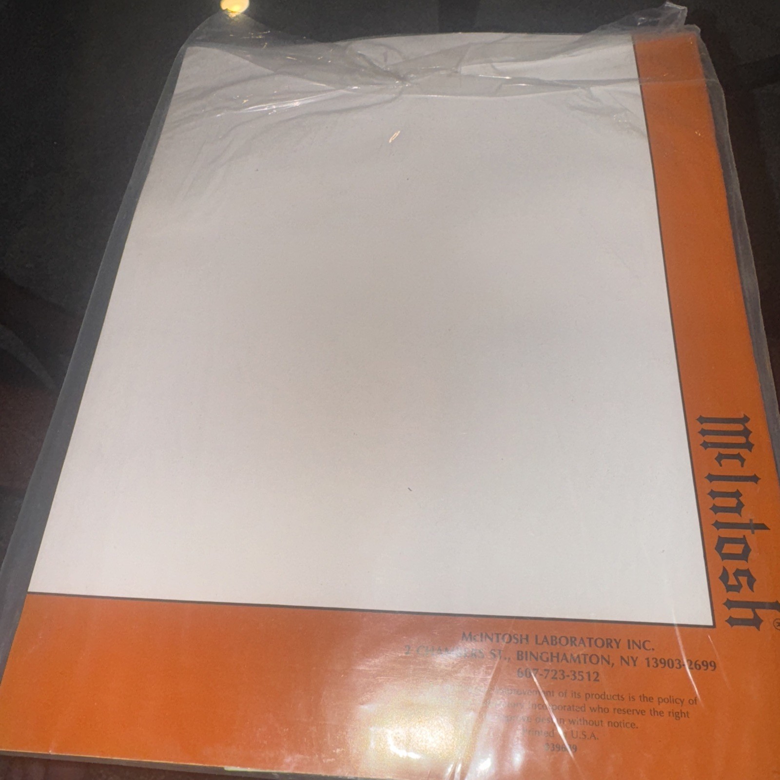 McIntosh XL 1 Loudspeaker System Owners Manual *Original* Vintage
