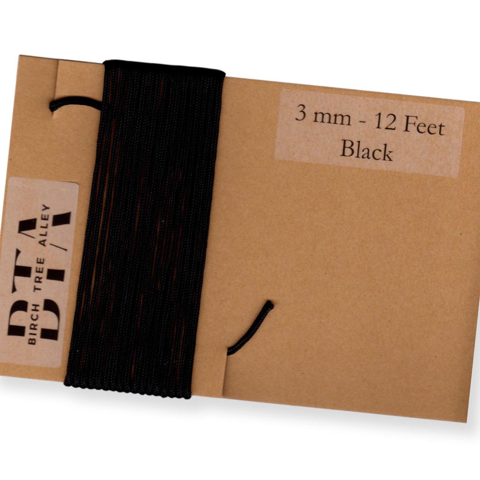 144″ Radio Dial Cord String (12 Feet) BRAIDED 3mm BLACK for Vintage Radio Tuner