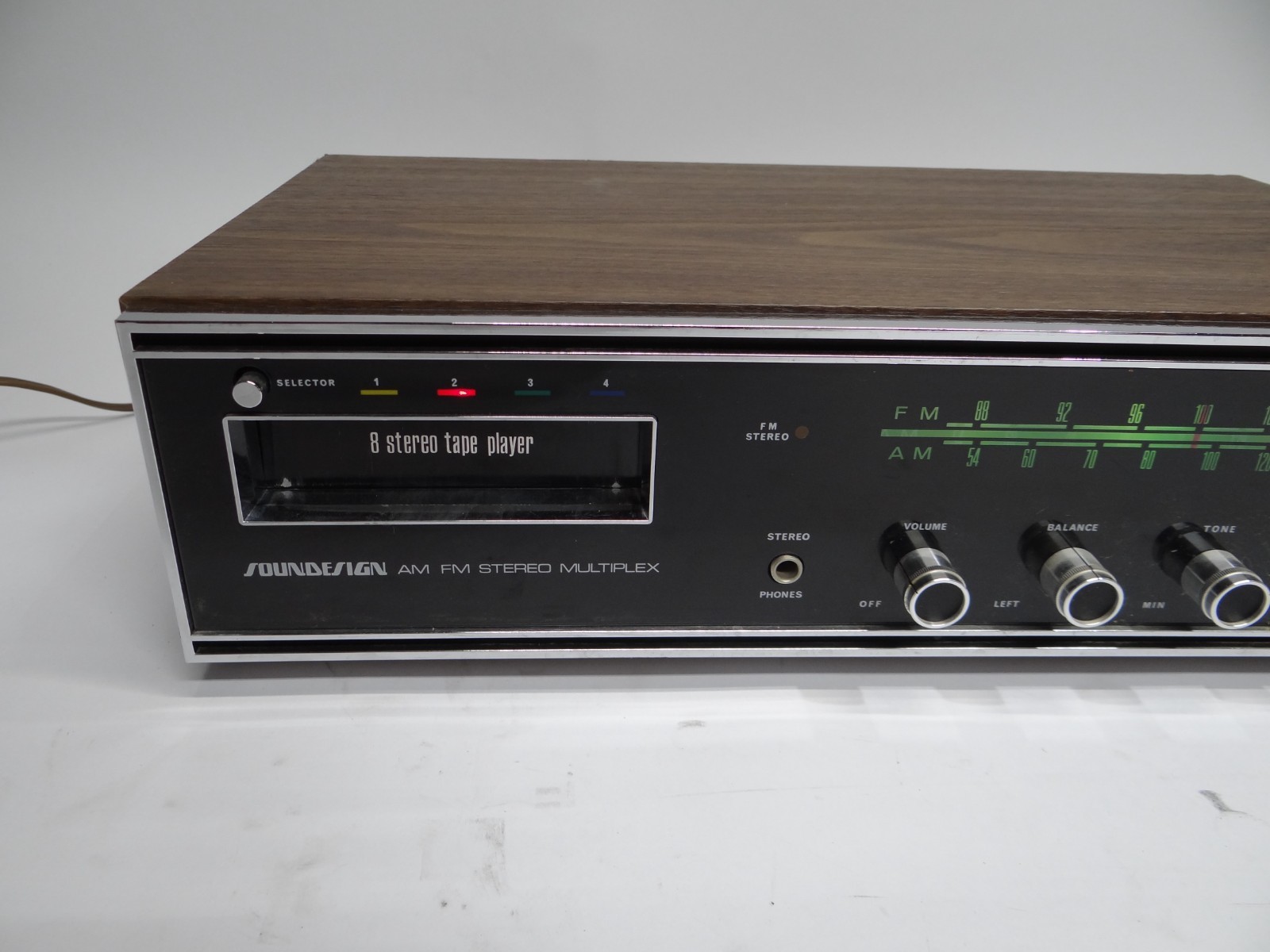 SoundDesign Multiplex Stereo AM/FM/8 track Receiver Preamp 4489 Soundesign
