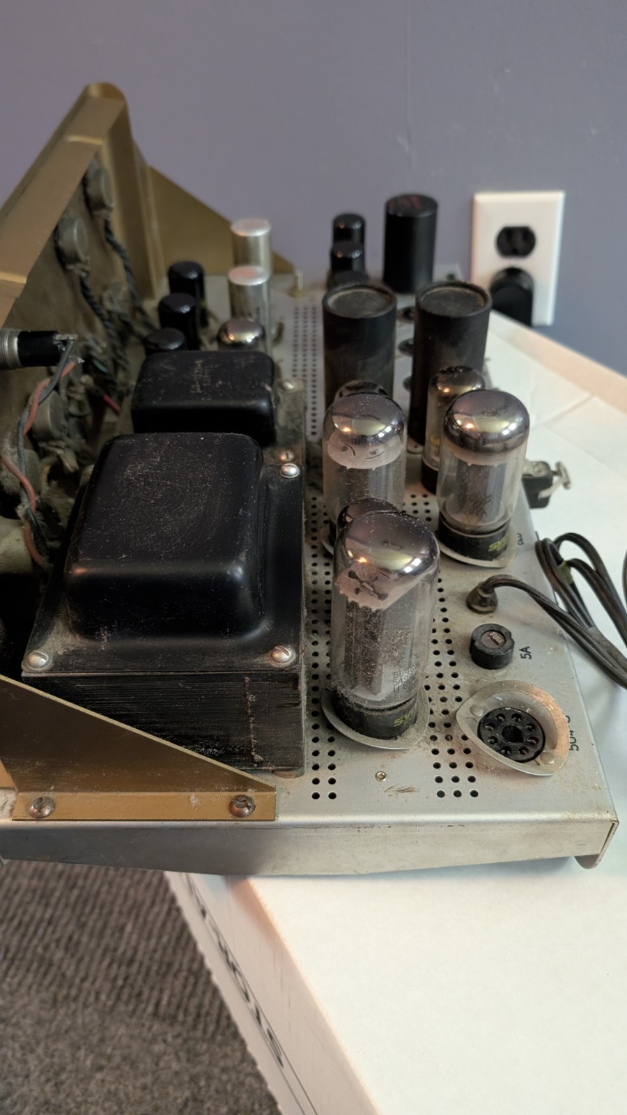 Vtg Rauland-Borg 1960A Tube Amplifier 175 Watts For Repair