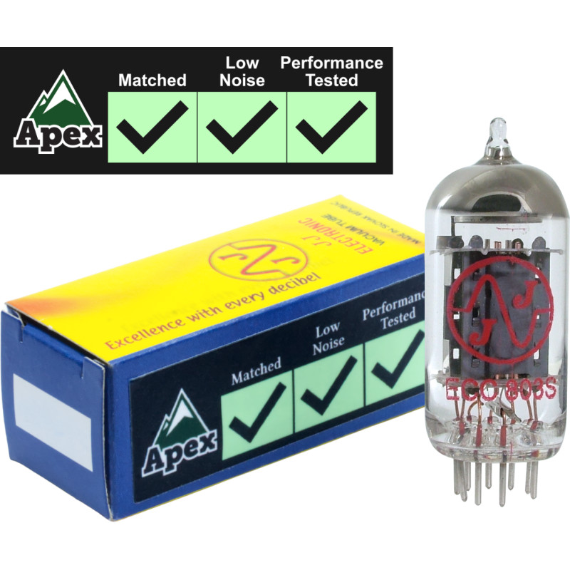 ECC803/12AX7, JJ Electronics, Longer Plate, Apex Matched & Performance Tested