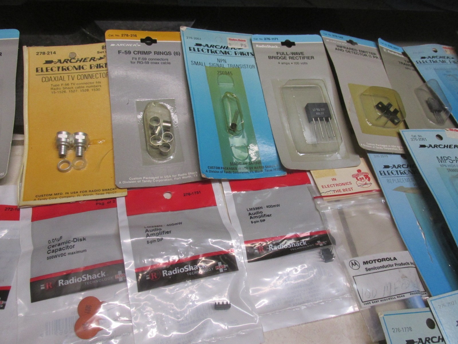 Vtg. Archer RadioShack Electronic Transistor Audio Amp Lot Of 85 Unopened Packs