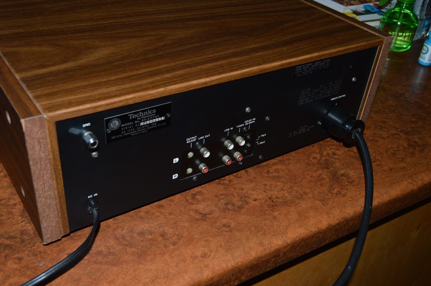 Technics RS-677US 4-Track 2 Channel Cassette Deck w/RP-9677 Remote & Manual
