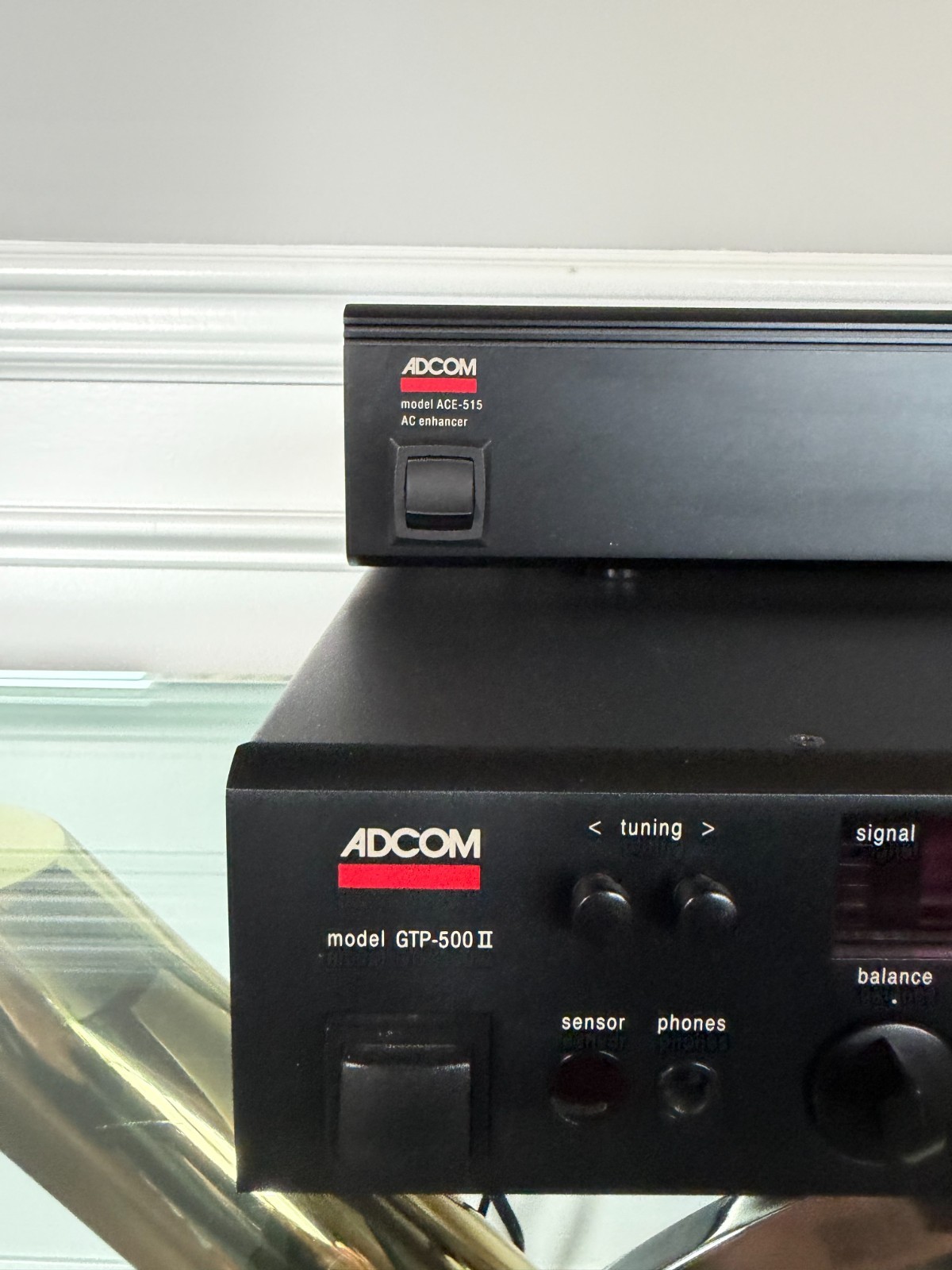 ADCOM GTP-500 II Stereo Preamplifier/Tuner + ACE-515 AC Enhancer Tested Works