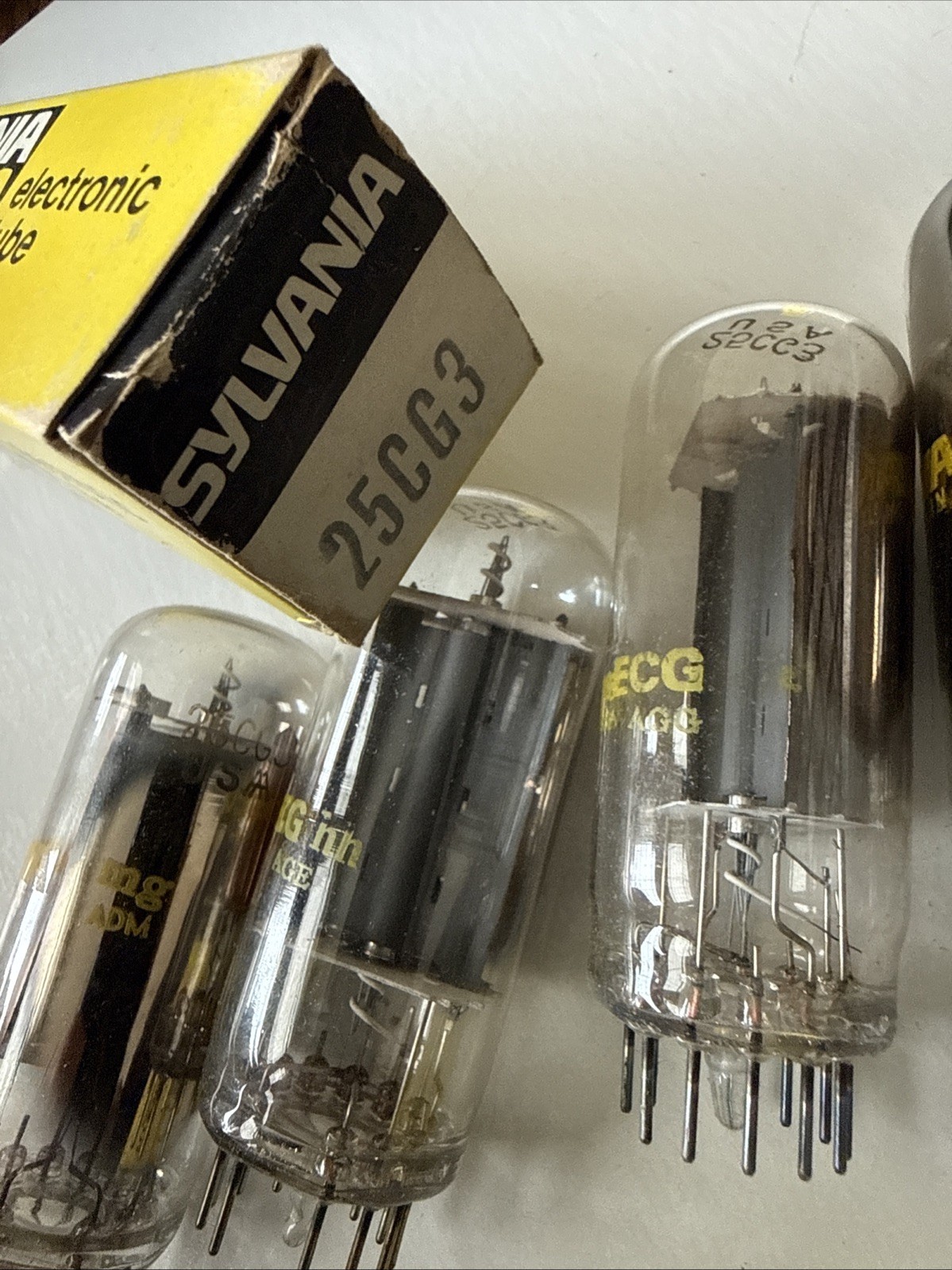 Lot Of 5: SYLVANIA Philips NOS 25CG3 Vacuum Tube Tu8