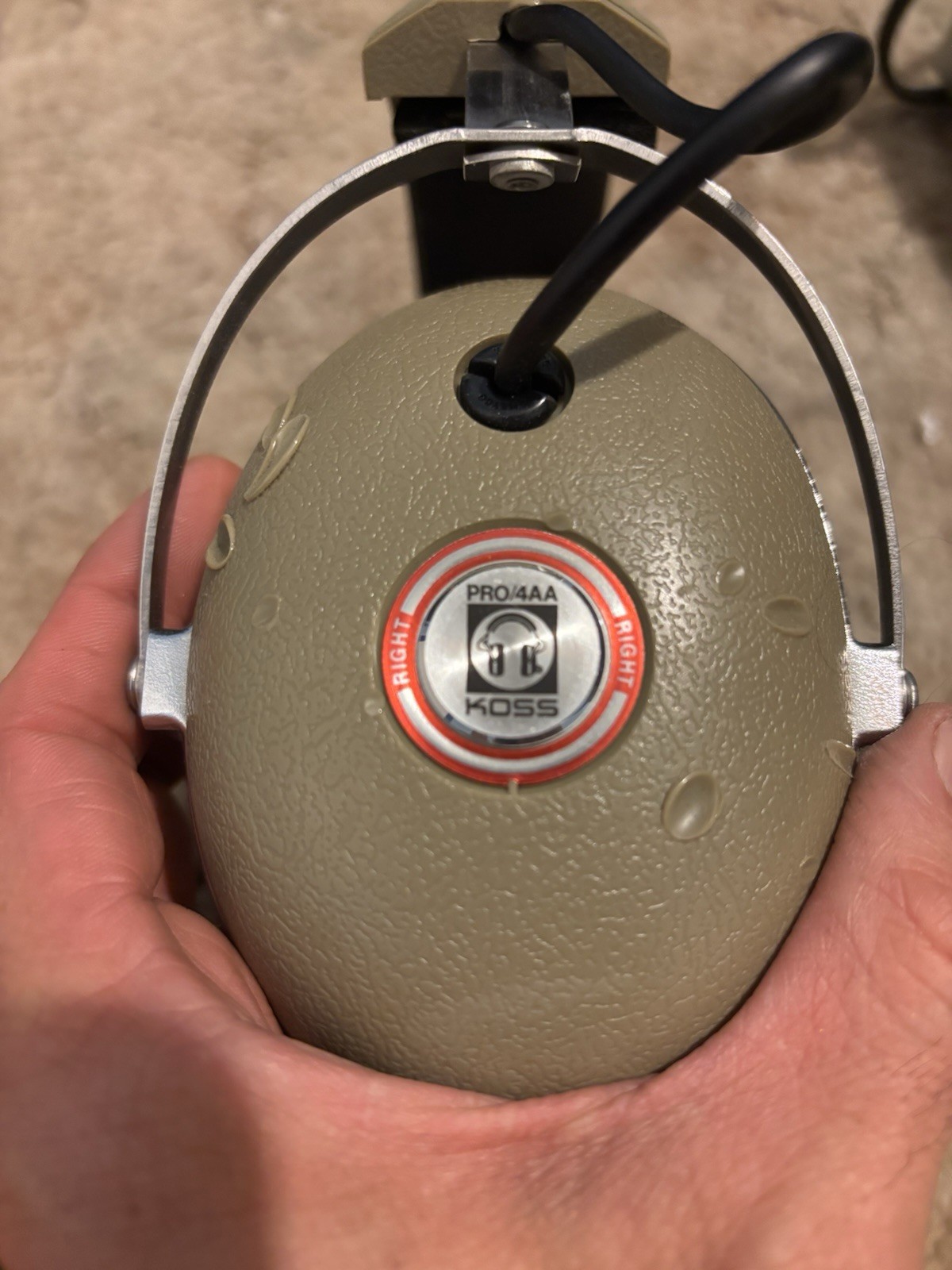 Vintage Koss Pro/4AA Professional Stereophones Headphones Coiled Cord W/ Box