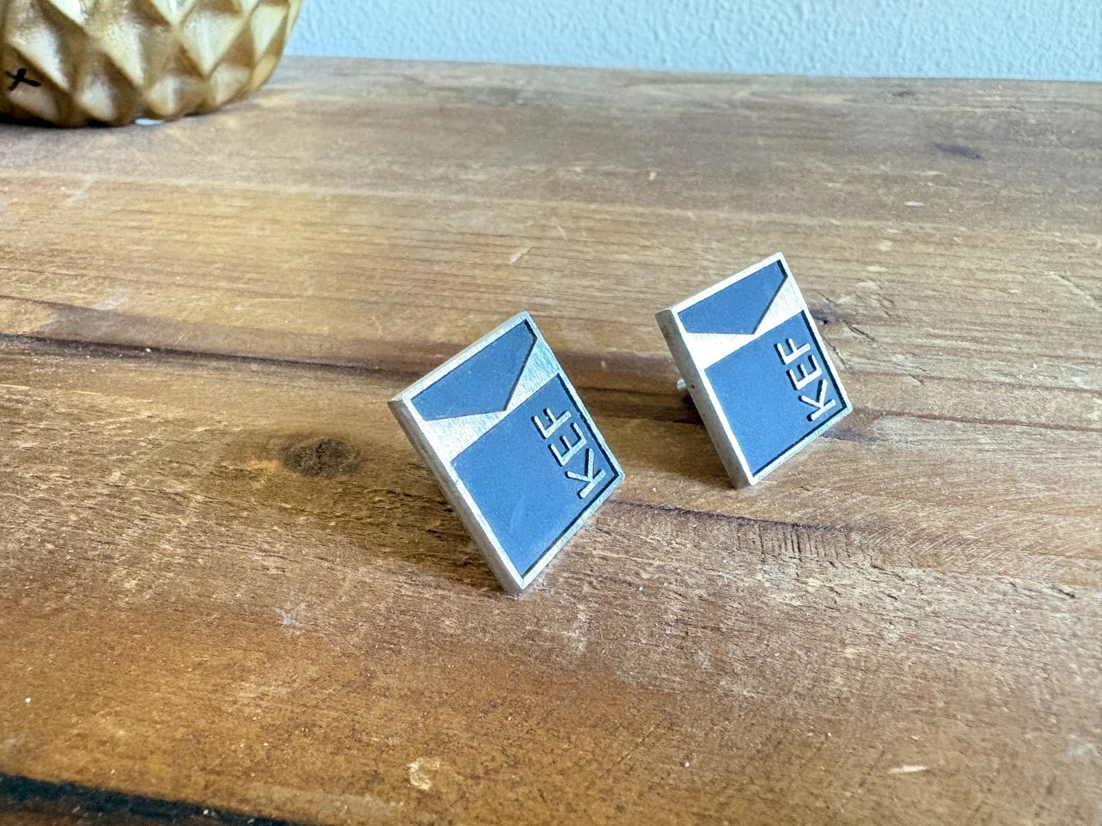 Original KEF 103/2 OEM Reference series Speaker metal Badges Vintage