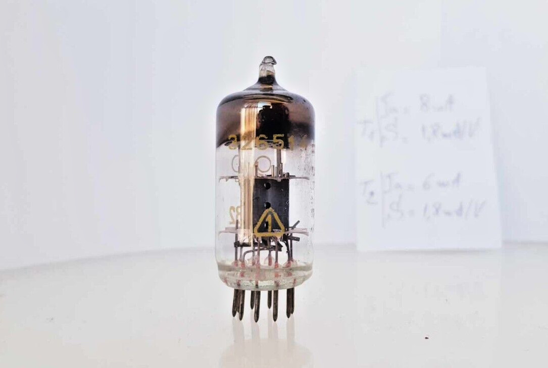 1 x ECC82 RFT TESTED TUBE 12AU7 ECC802s FOIL GETTER Double Triode