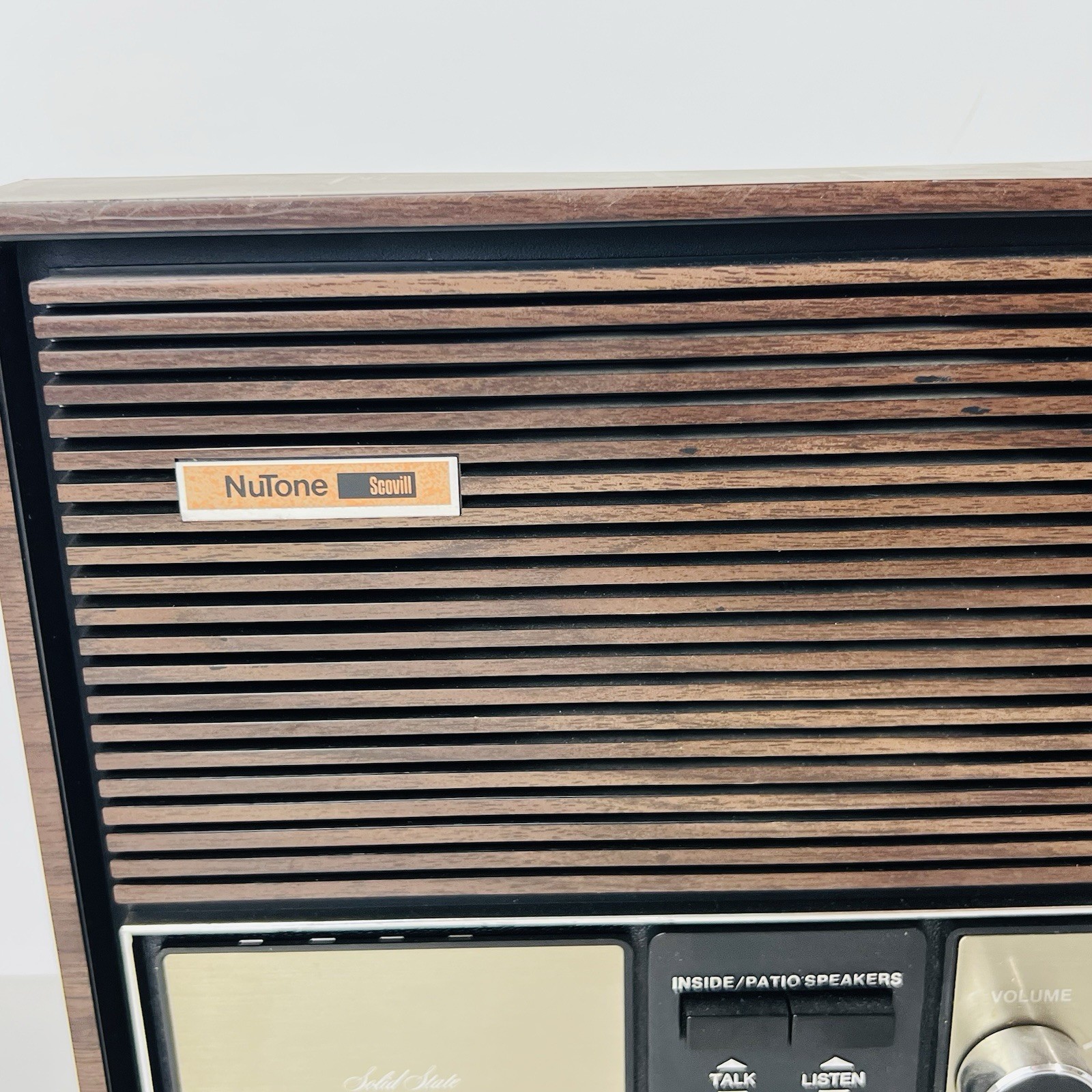 NuTone Vintage 70s/80s House Radio Intercom Audio System Wood