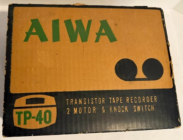 Vintage AIWA Transistor Tape Recorder TP-40 Japan Original Box