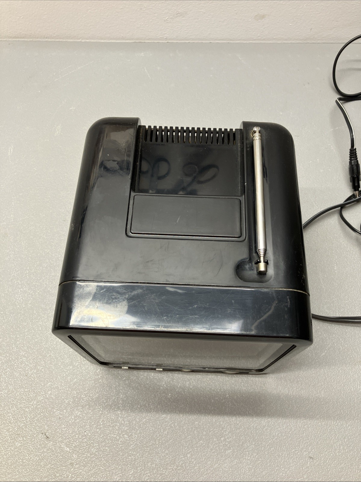 Vintage Rhapsody Deluxe Portable Black & White 7″ Model TV w/Original Box -WORKS