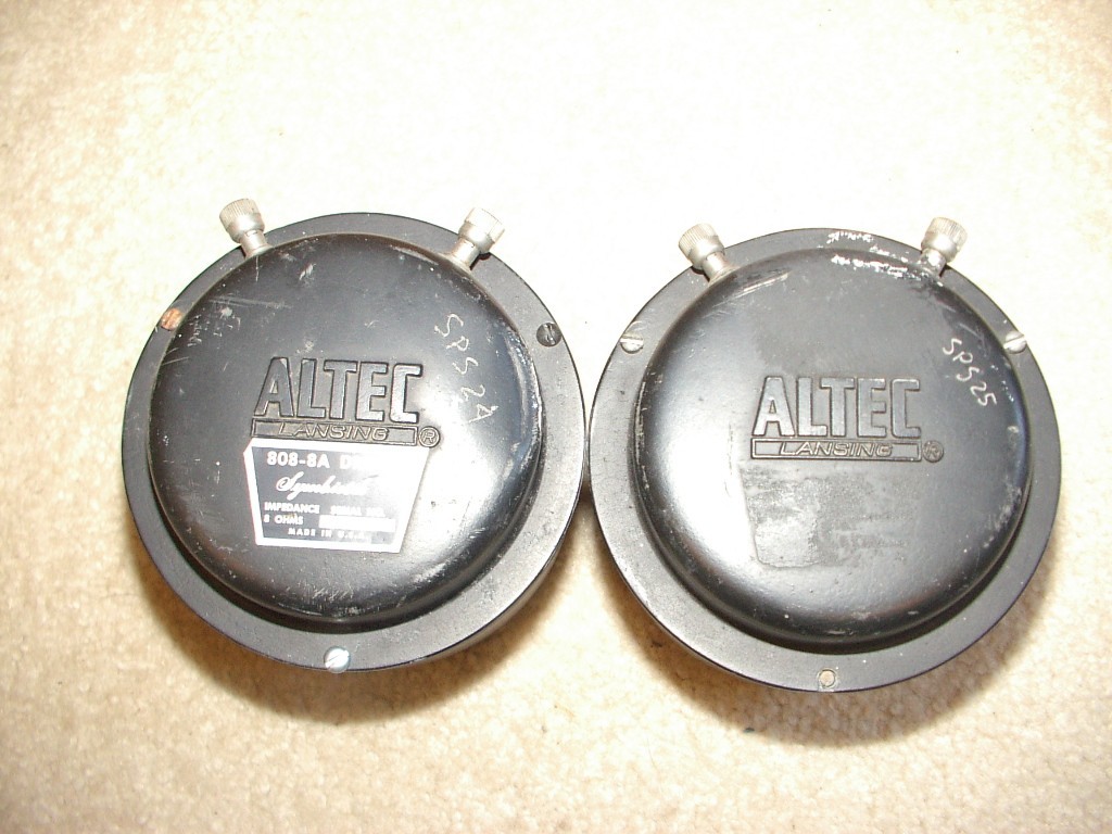 Pair Altec lansing 808 8a speaker drivers high freq compression tested working