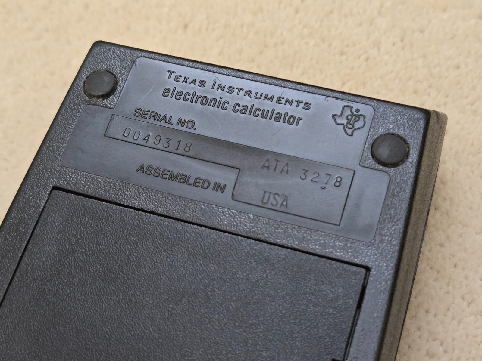 Texas Instruments TI Programmer Calculator, case & battery, 1978, USA, works