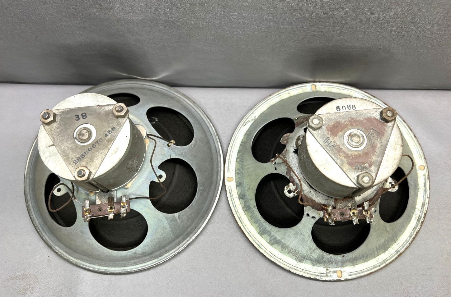 Matched Pair Philips Klangfilm ALNICo Magnet Full Range Speakers 21.5 cm 1939s