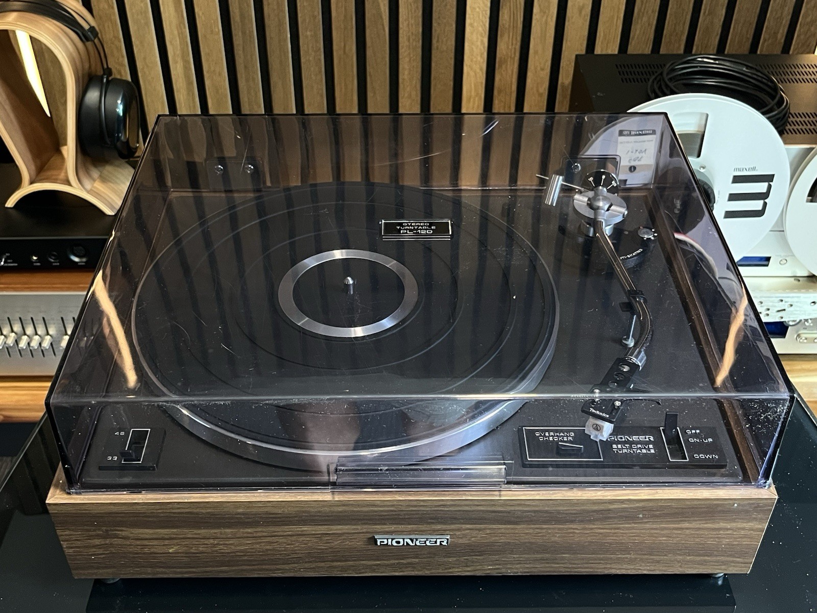 Vintage Pioneer PL-12D Turntable Freshly Serviced New Belt & AT Cartridge