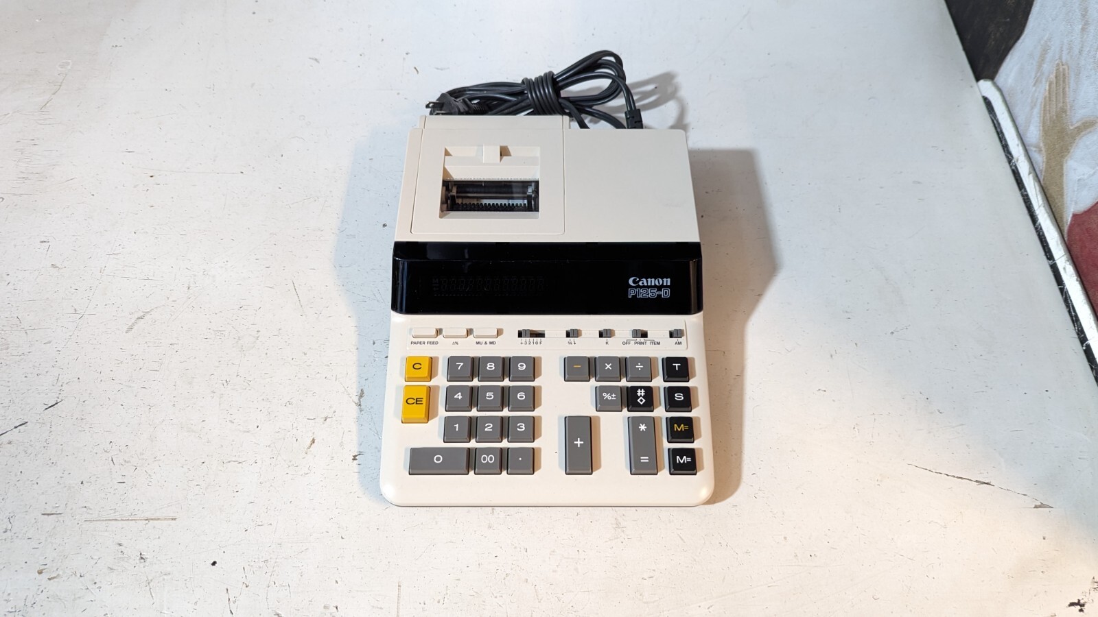 Vintage Canon Calculator and Printer P125-D Brand New Display 10 Digit