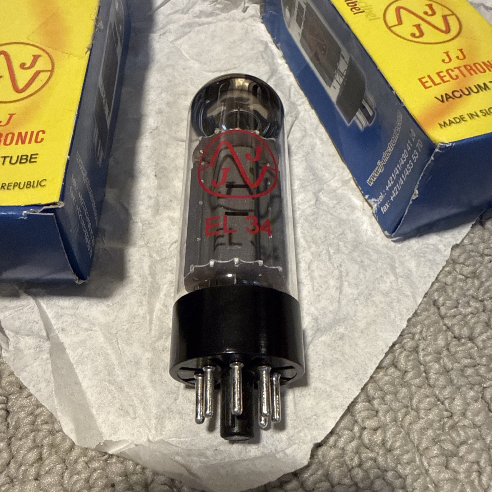 Pair JJ Electronic EL34L Vacuum Tubes w/ Boxes Guitar Amp