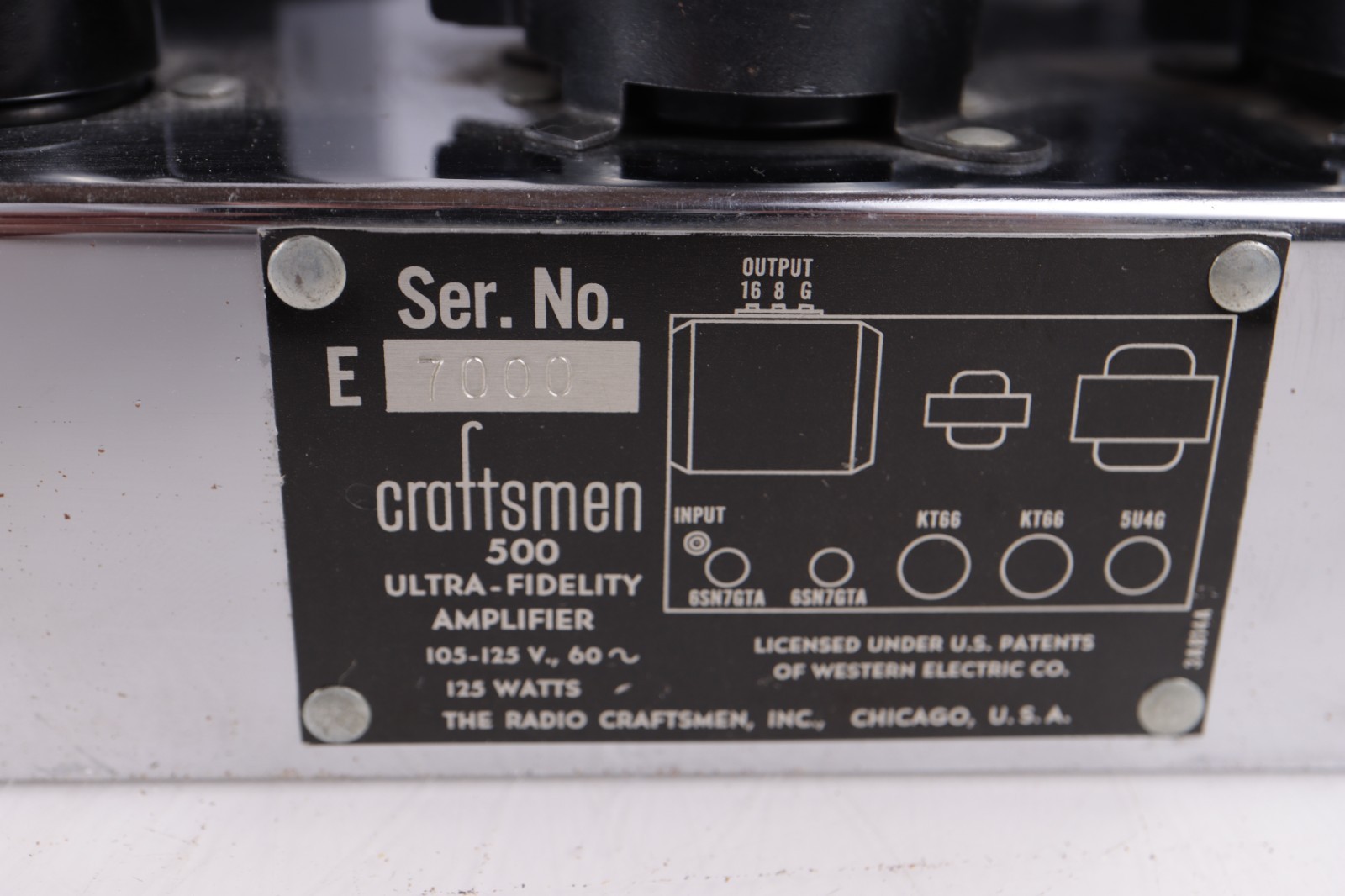 Craftsmen 500 (500A) Mono Block Amplifiers== Nice & Sound Great!