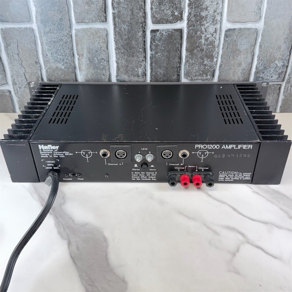 Hafler PRO1200 Professional Stereo Power Amplifier Rack Mount Tested