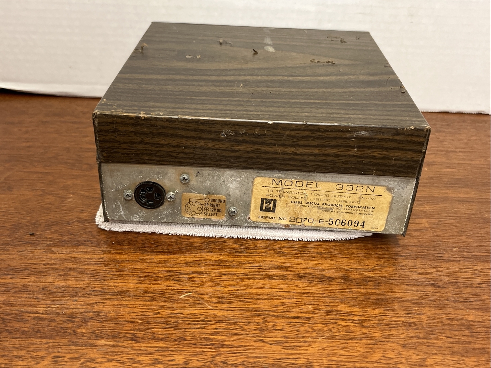 Gibbs Special Products Compact Stereo 332n 8 Track Car Auto Used Untested