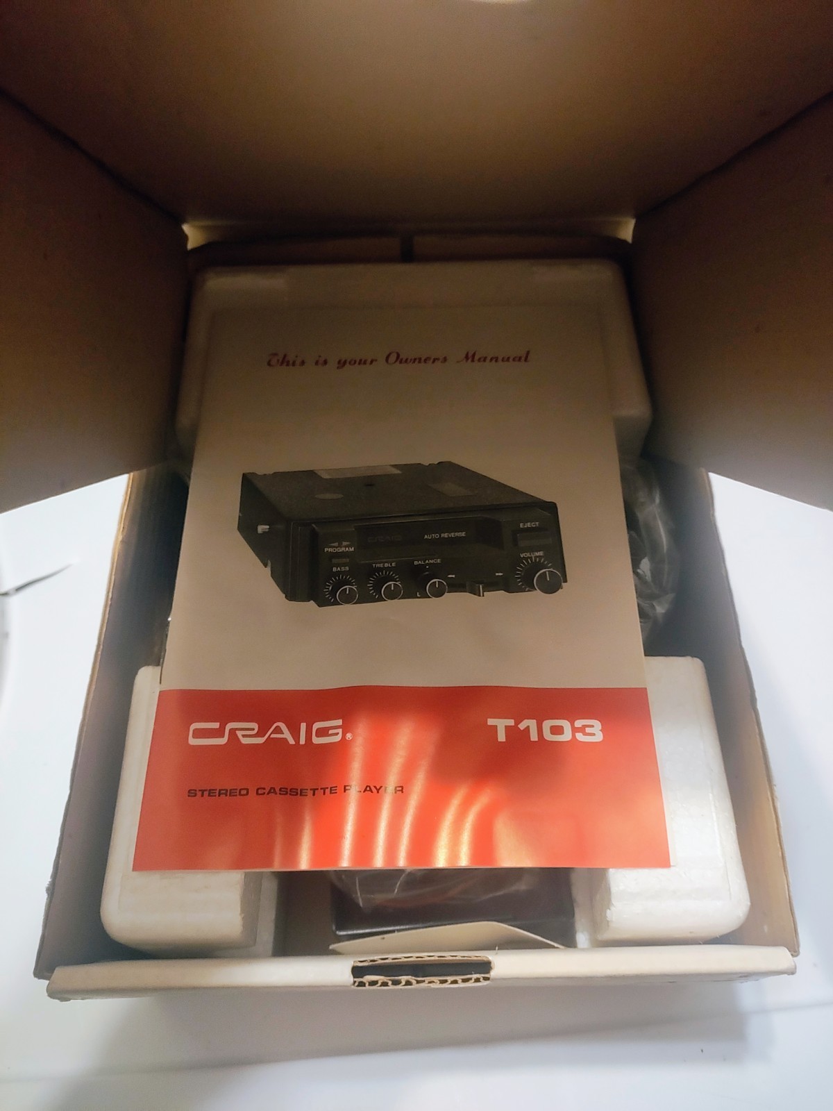 Vintage Craig Stereo Cassette Player T103 NIB