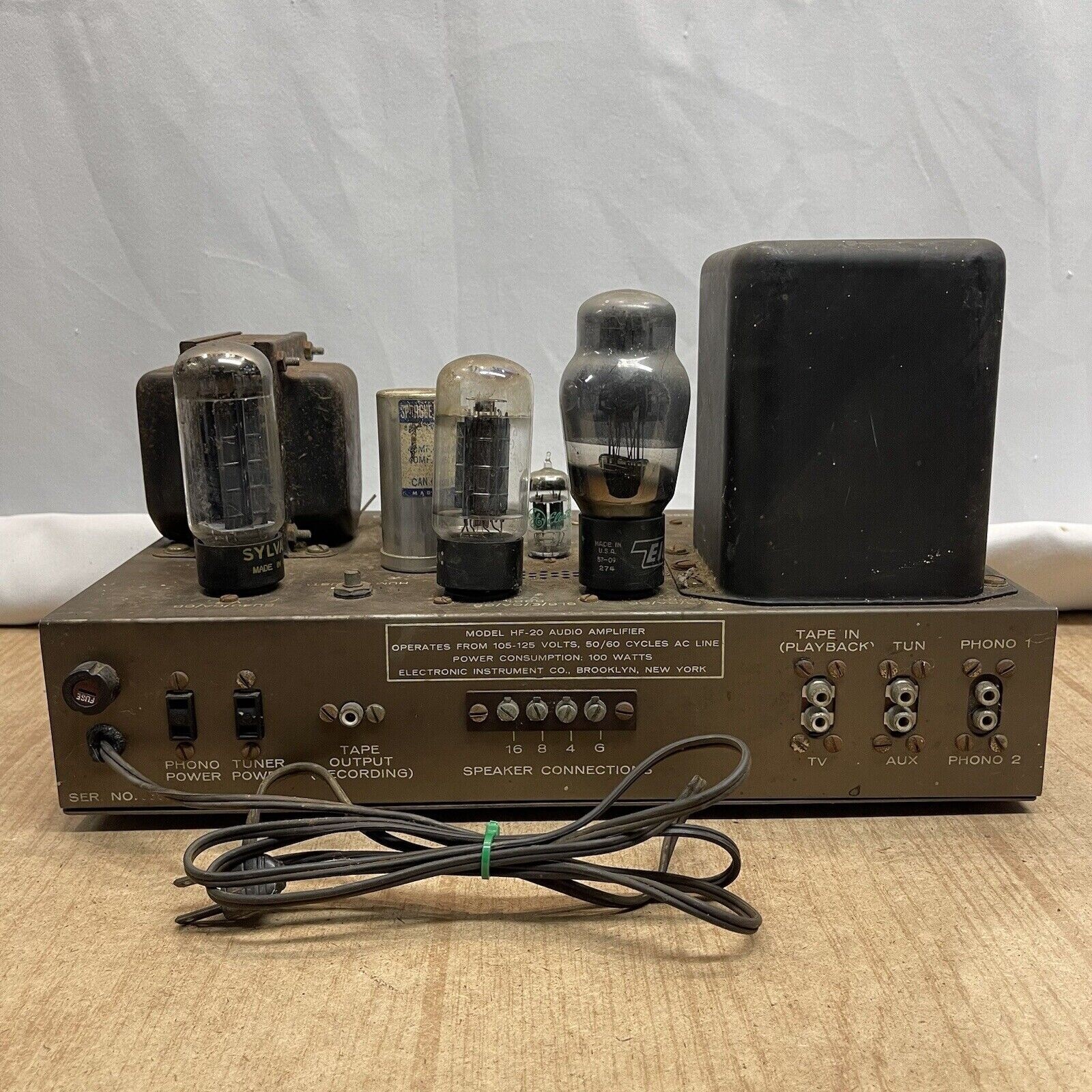 Vintage Eico HF-20 Tube Audio Amplifier – for parts / not working