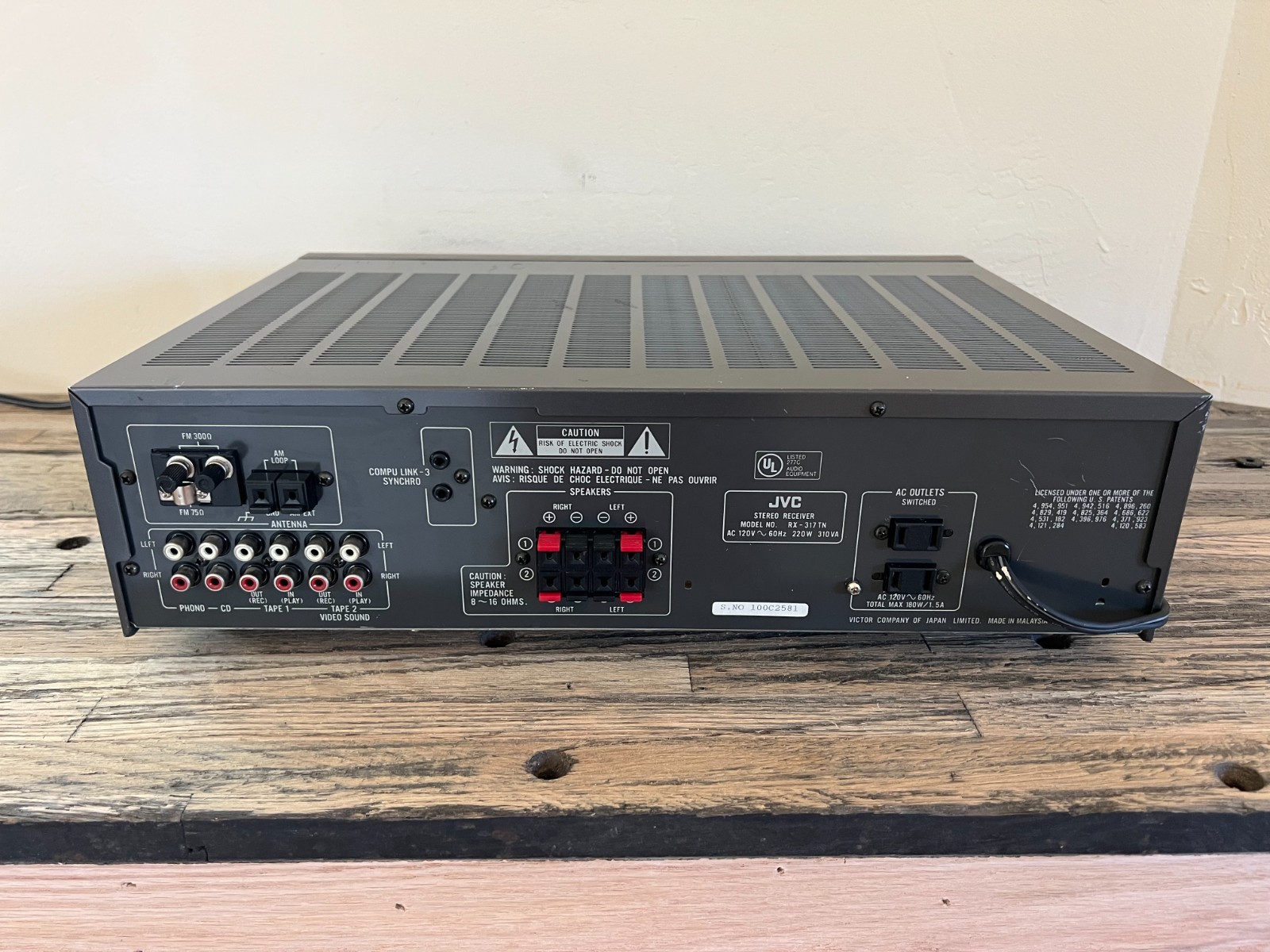Vintage JVC RX-317 Stereo Receiver
