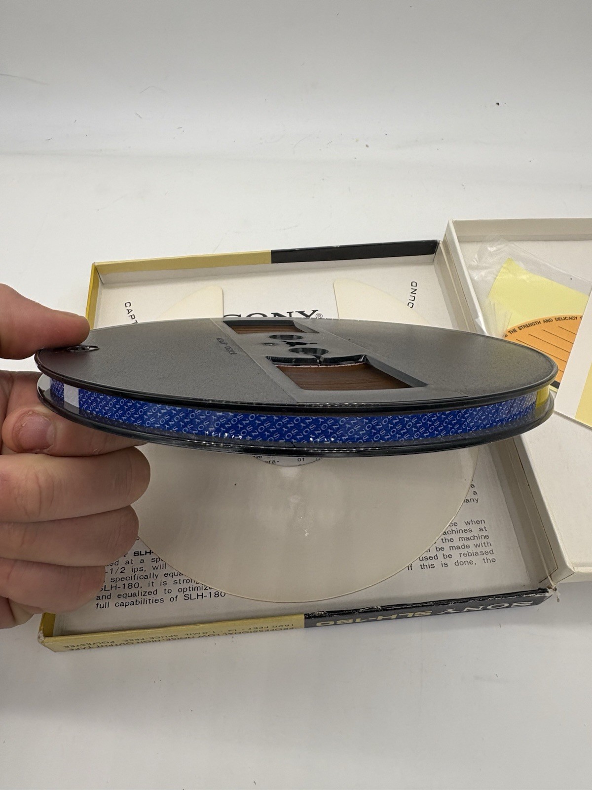 Sony SLH‑180 Reel‑to‑Reel Tape 1/4″ x 1800ft 1.0mil Splice‑Free – Appears Unused