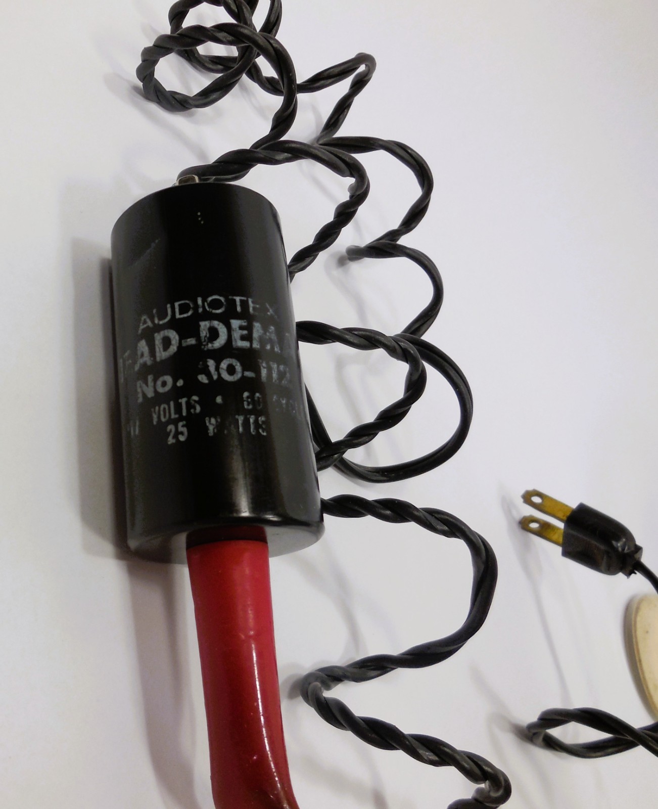 Vintage Audiotex Head Demagnitizer No. 30-112 For Reel-to-Reel, Cassette Working
