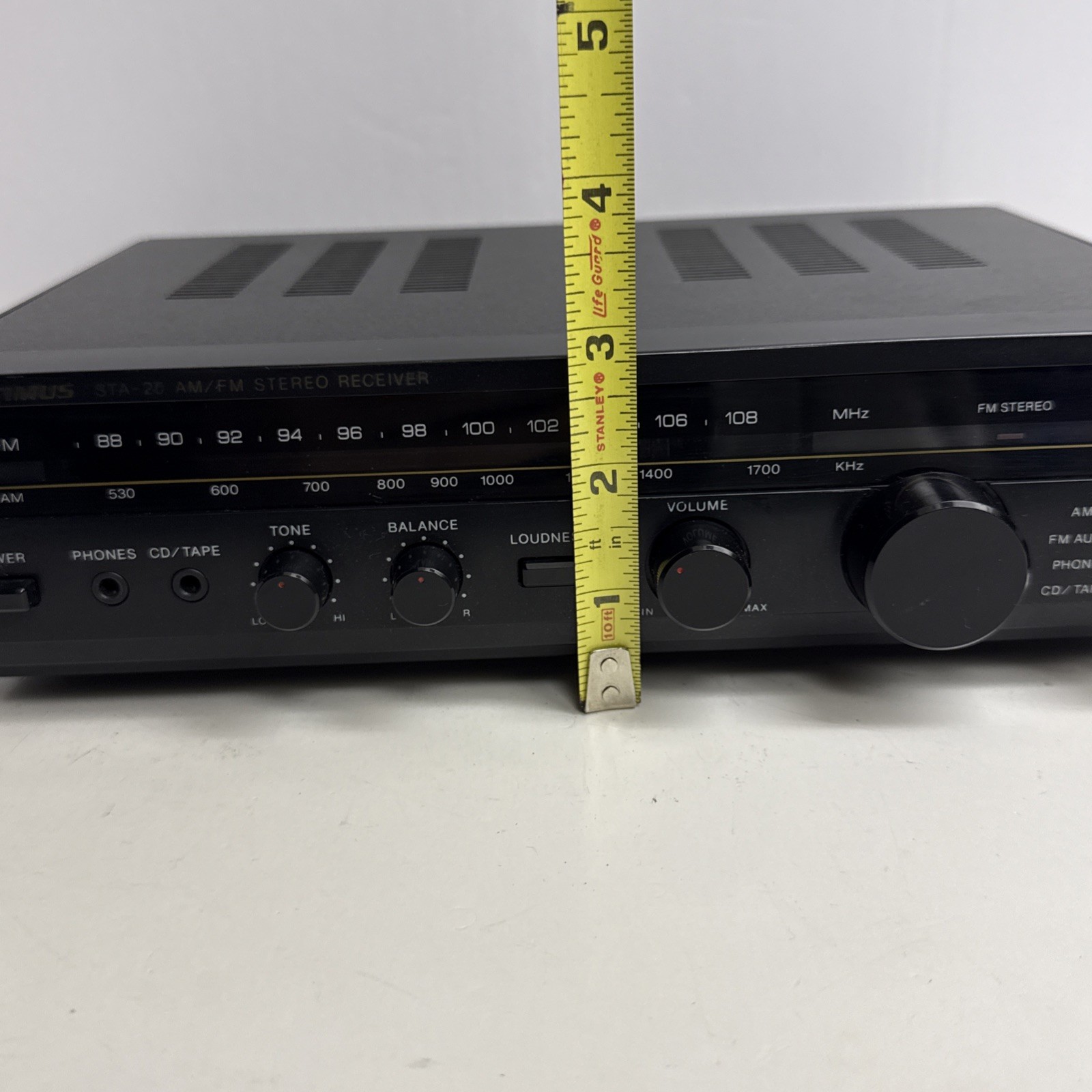 RadioShack Optimus 31-1979 STA-20 Phono AM/FM Stereo Receiver Tested & Working