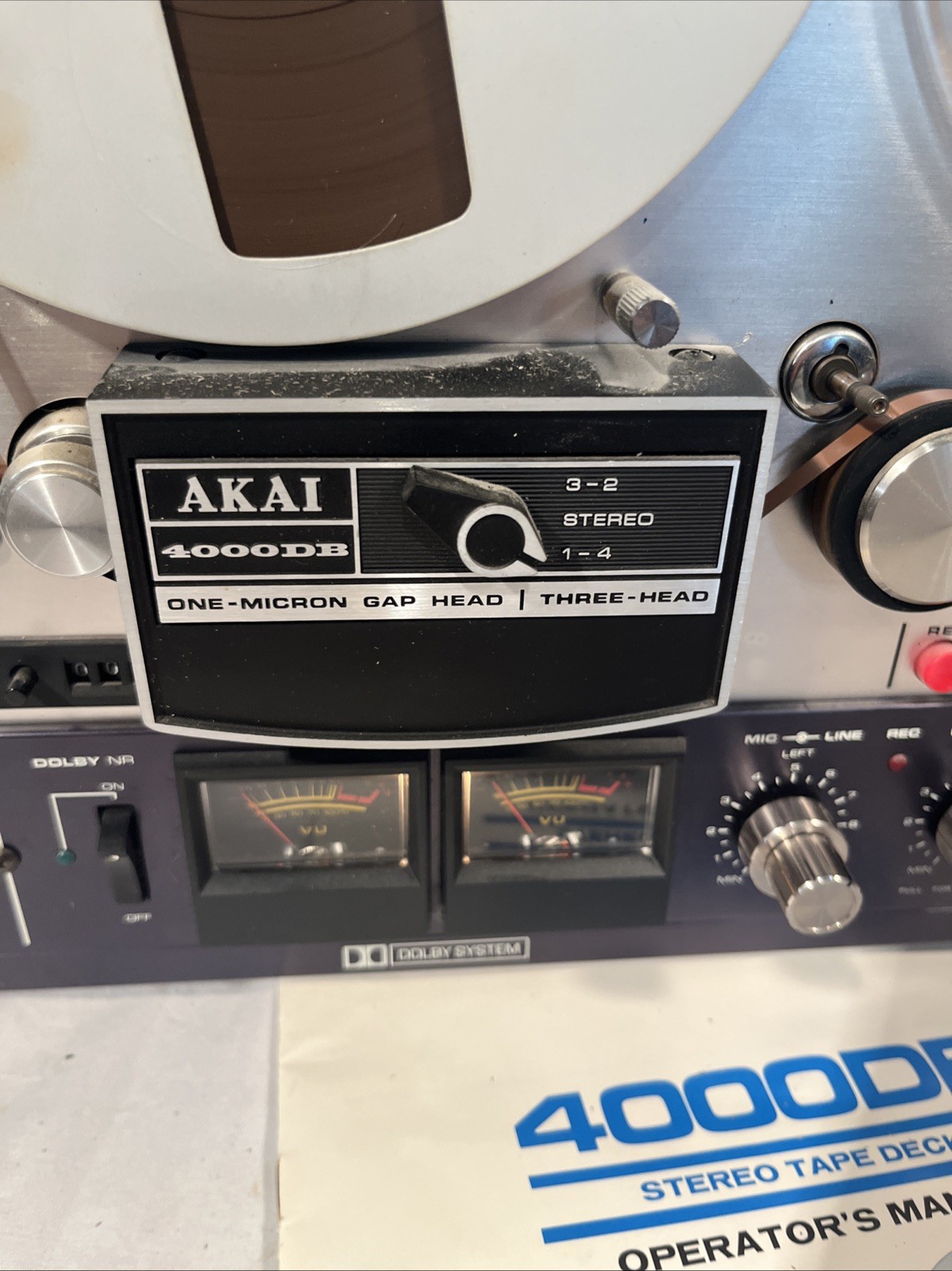 Akai GX-4000DB Reel-to-Reel Player With Manual Working Condition