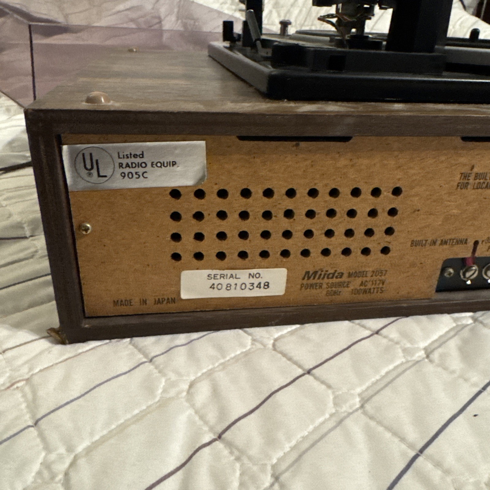 Miida Stero VTG Record Player W/ 8track Player