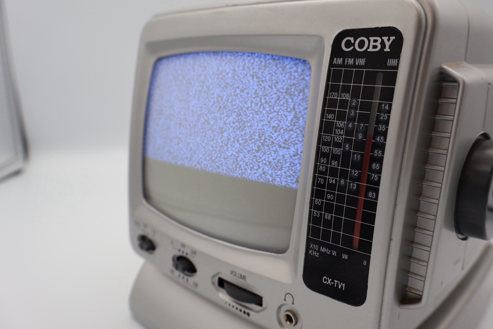 Coby CX TV1 5 Inch Portable Black White TV AM FM Radio Tested Works