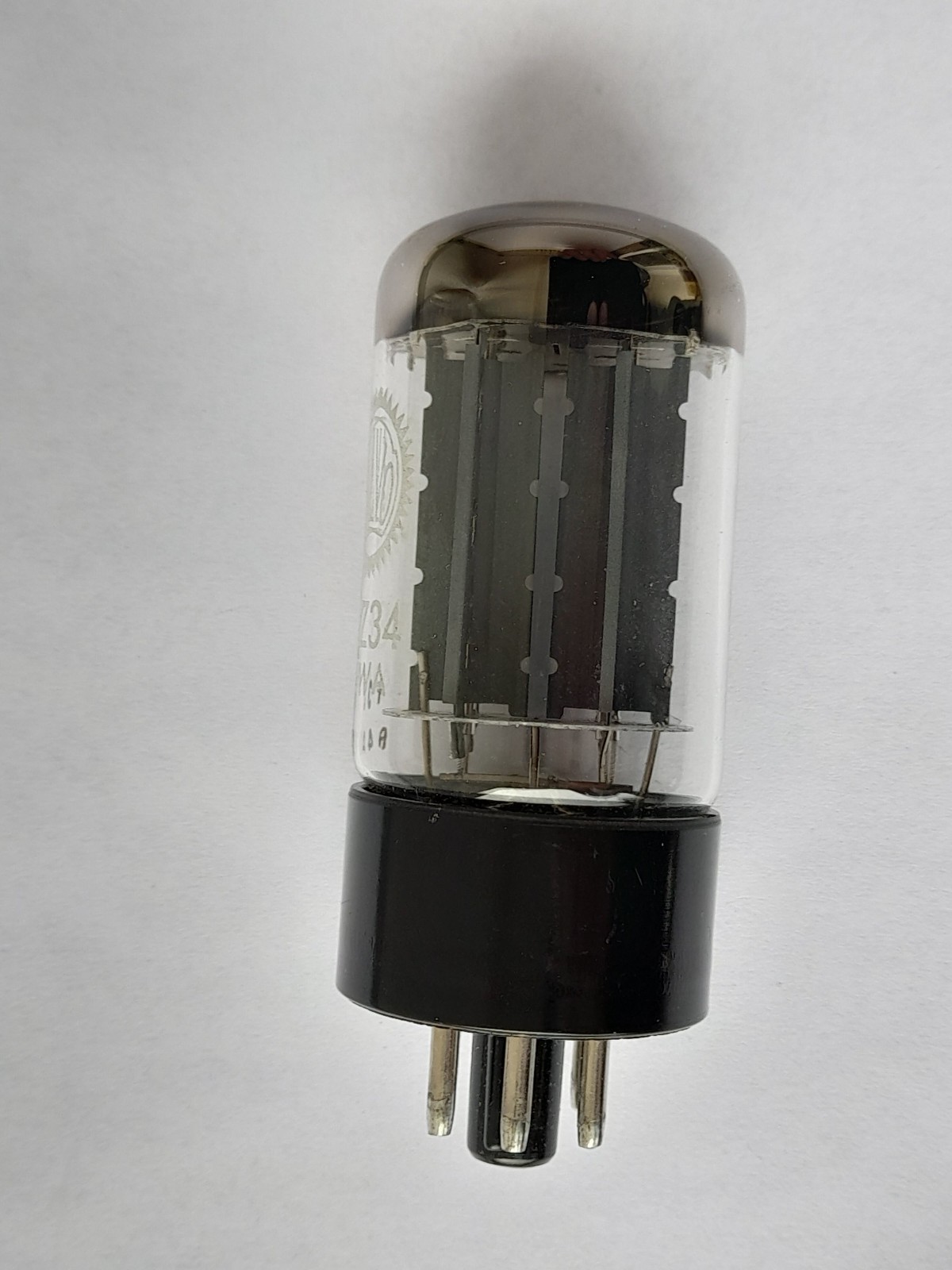 GZ34 rectifier tube audio VALVO / MULLARD ( AMPEREX ) – xf2 / oo – GZ 34 – 1964
