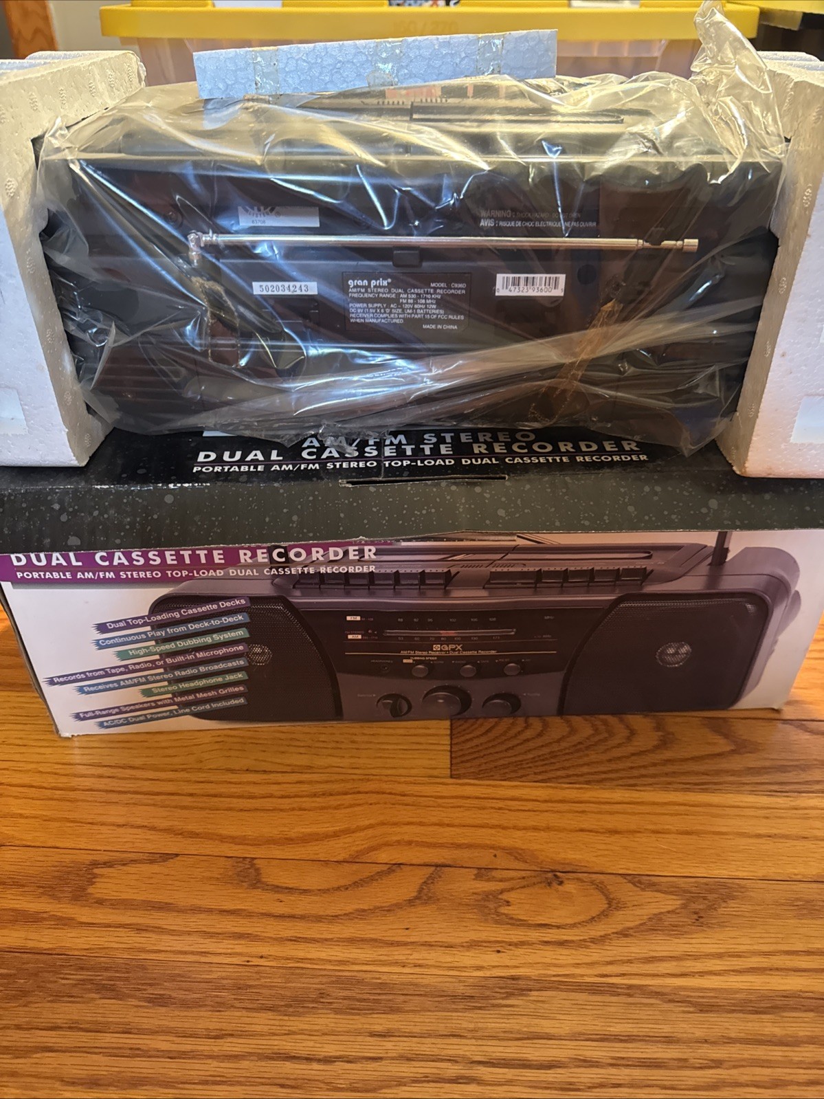 GPX Model C936D Am/Fm Stereo Radio Double Cassette Recorder New In Original Box
