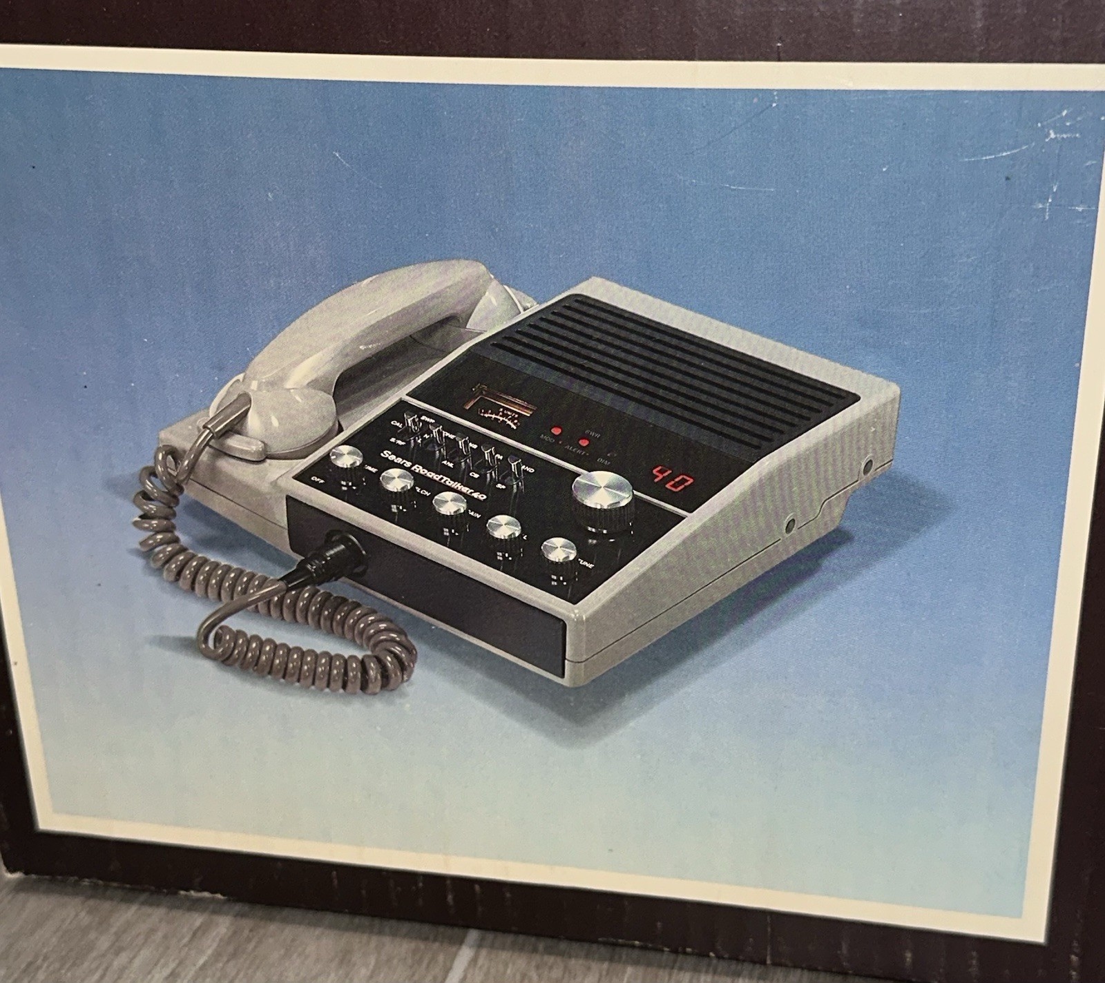 🔥RARE Vtg Sears RoadTalker 40 CB Two-Way Citizens Radio Handset 3813-Box-Extras